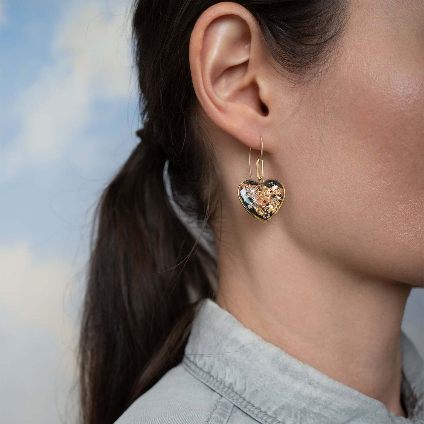 Singing Forest Heart Earrings