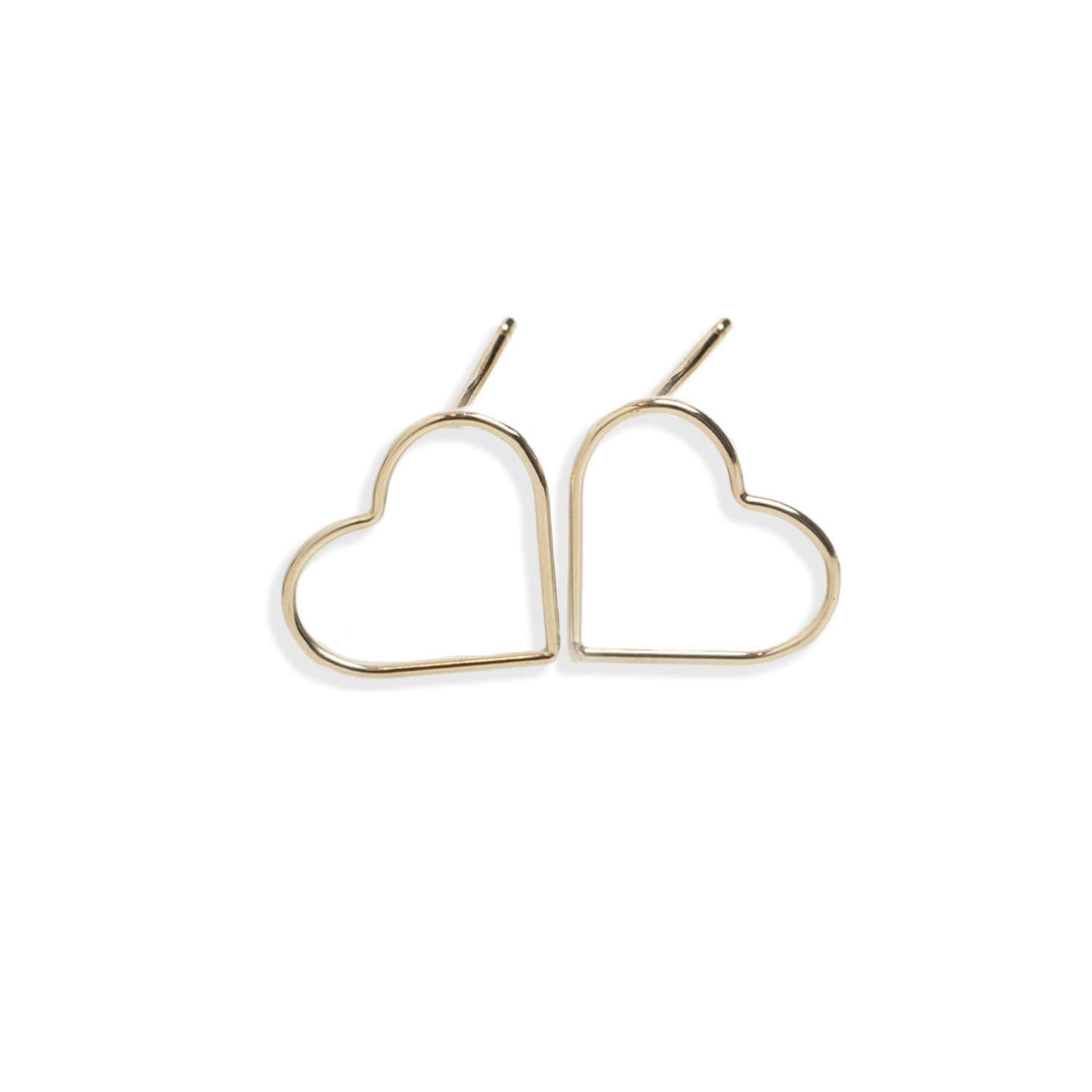 gold filled Open-heart earrings