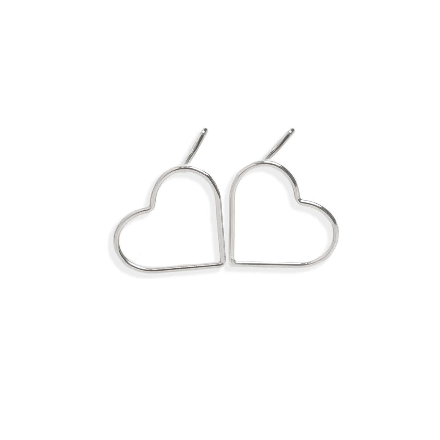 sterling silver Open-heart earrings