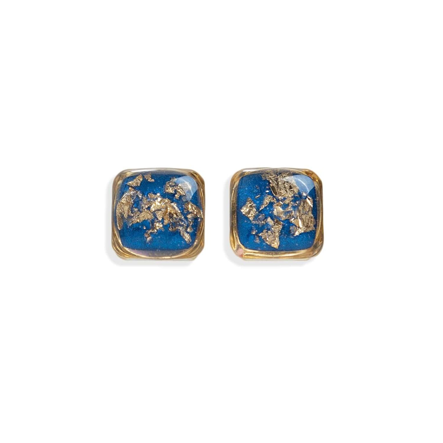 Square Shimmer Stud Earrings