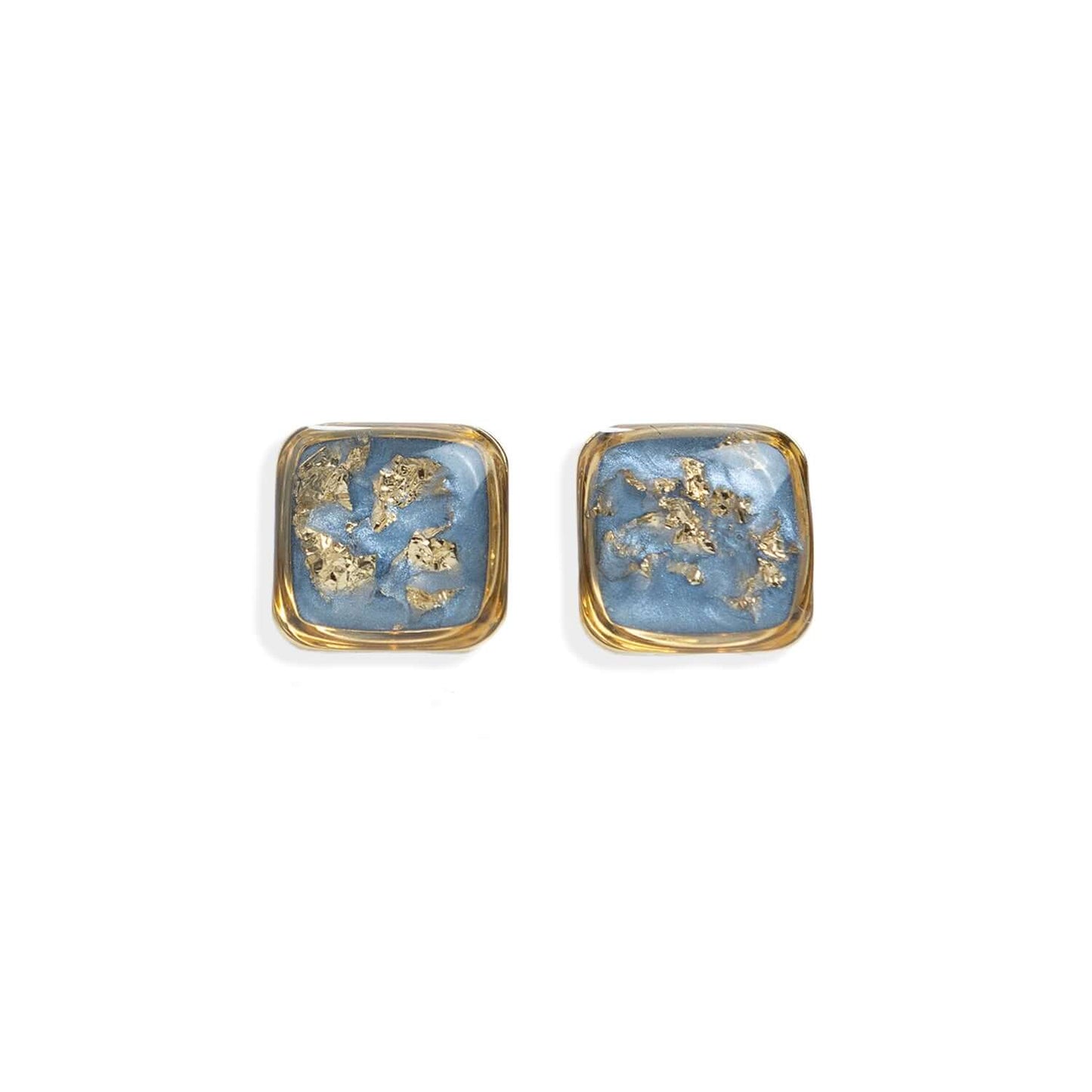 Square Shimmer Stud Earrings