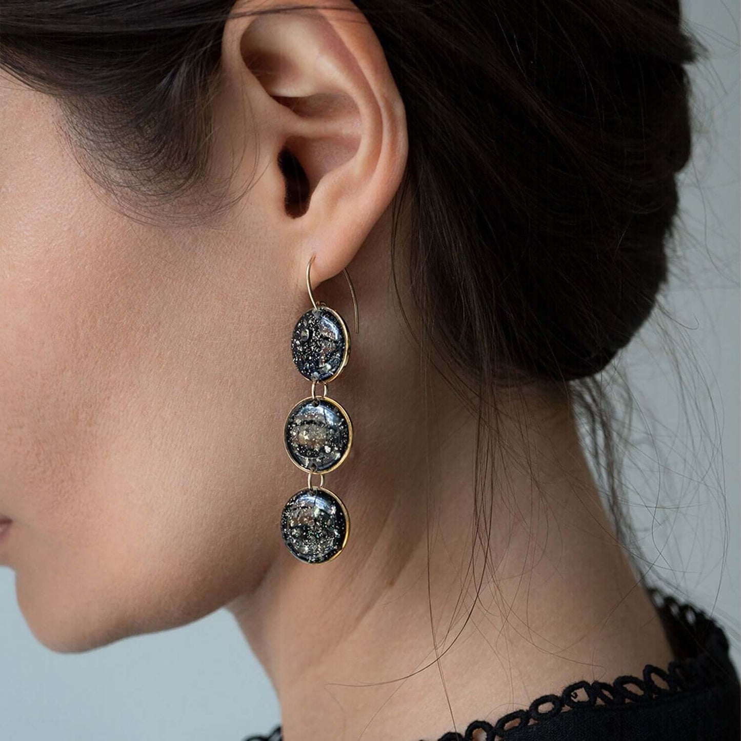 Statement Galaxy Round Earrings
