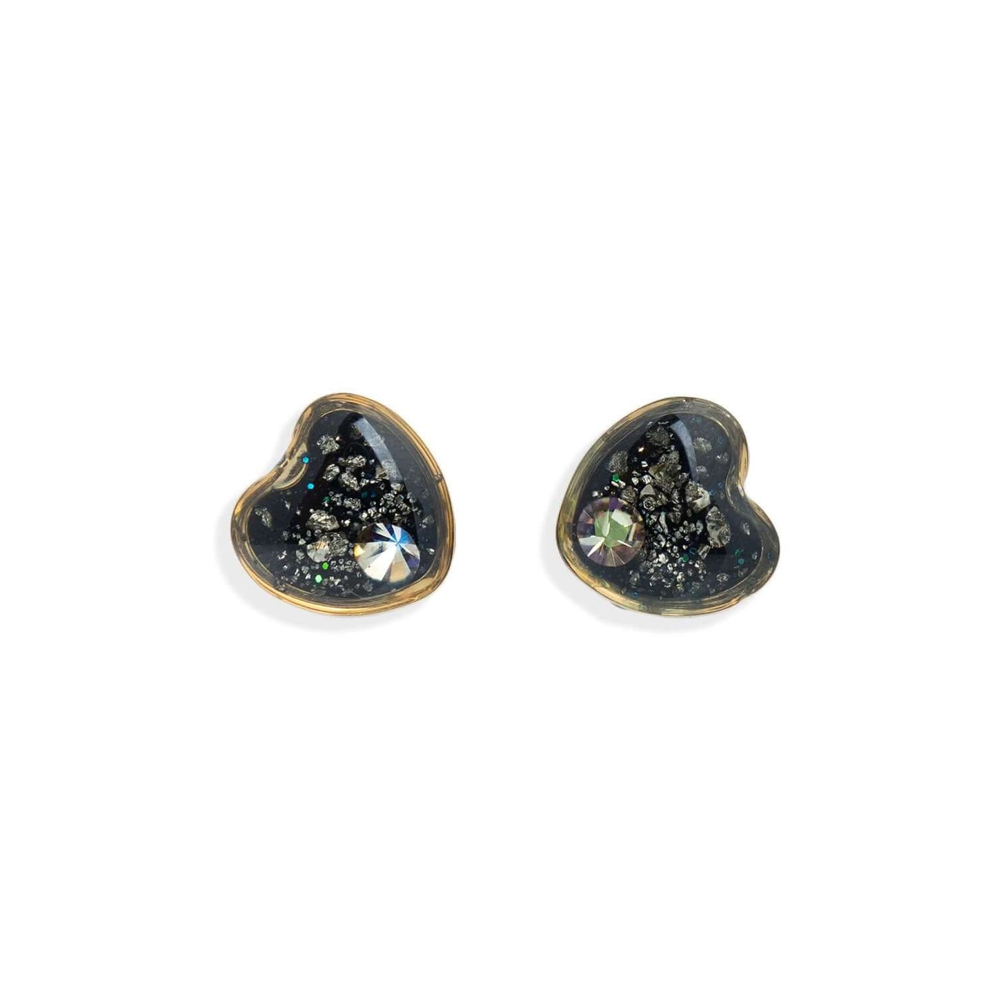 Galaxy Small Heart Stud Earrings