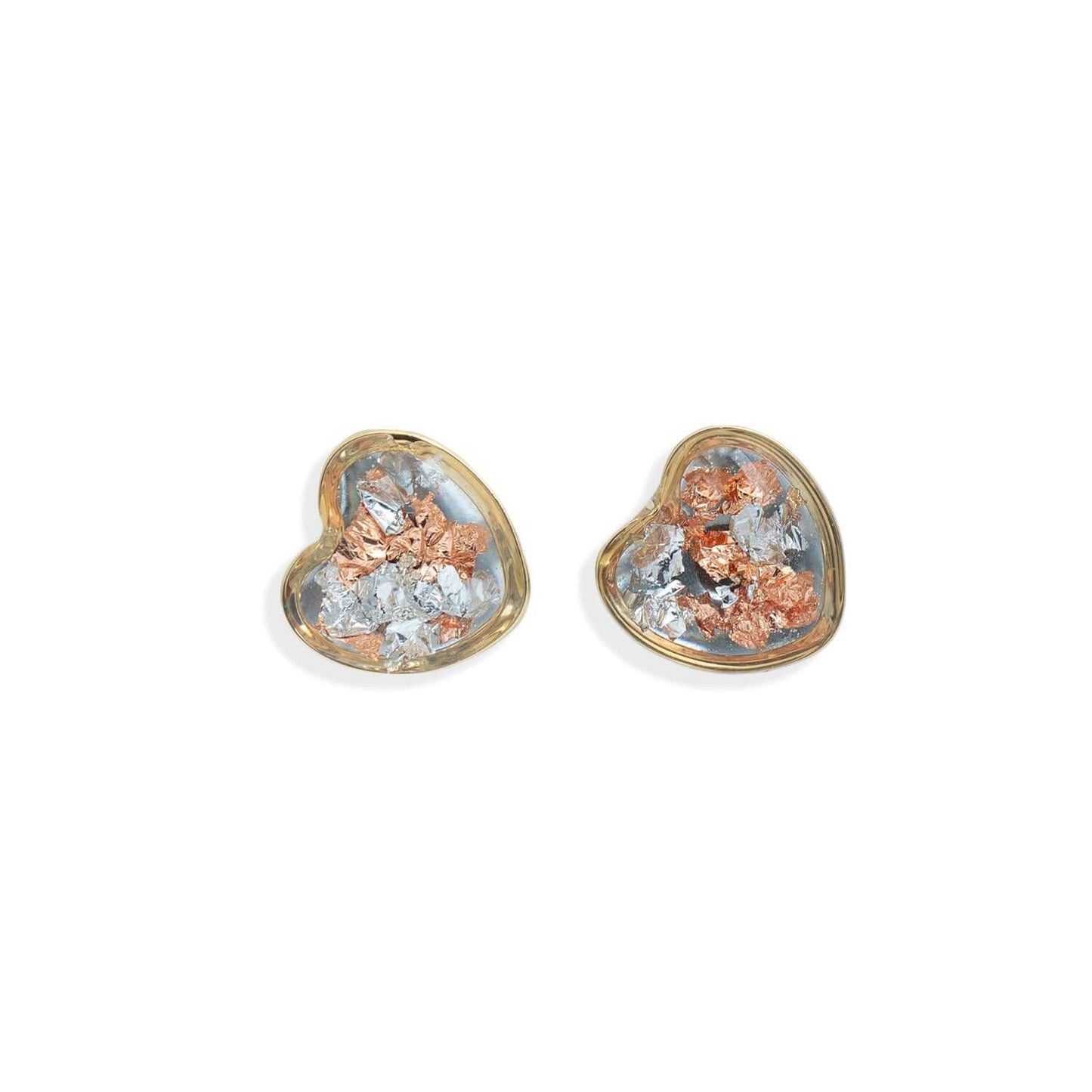 Ice Small Heart Stud Earrings