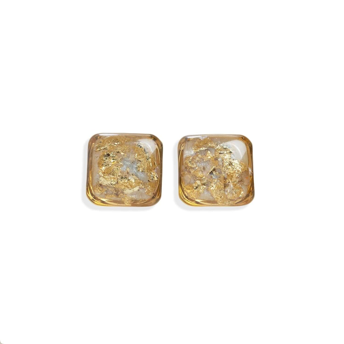 Square Shimmer Stud Earrings