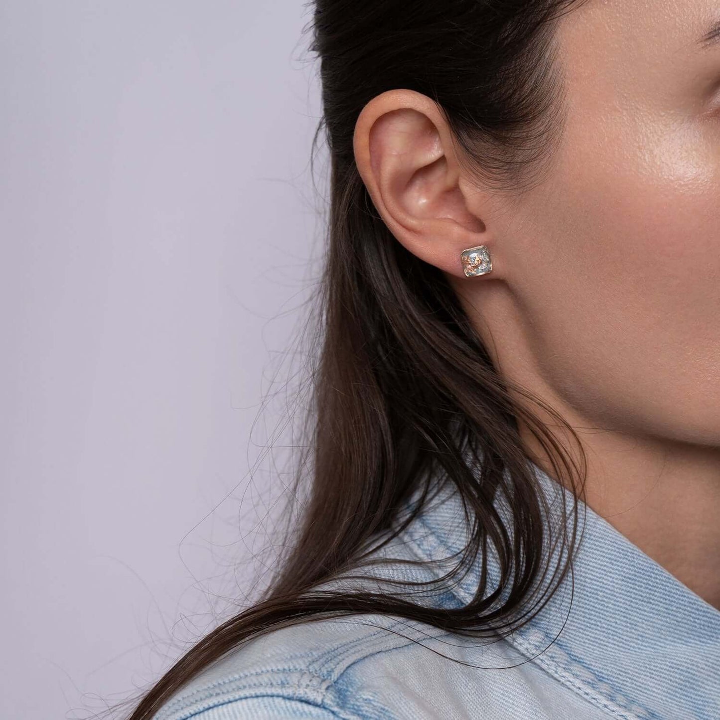 Vanilla Sky Square Earrings in Silver