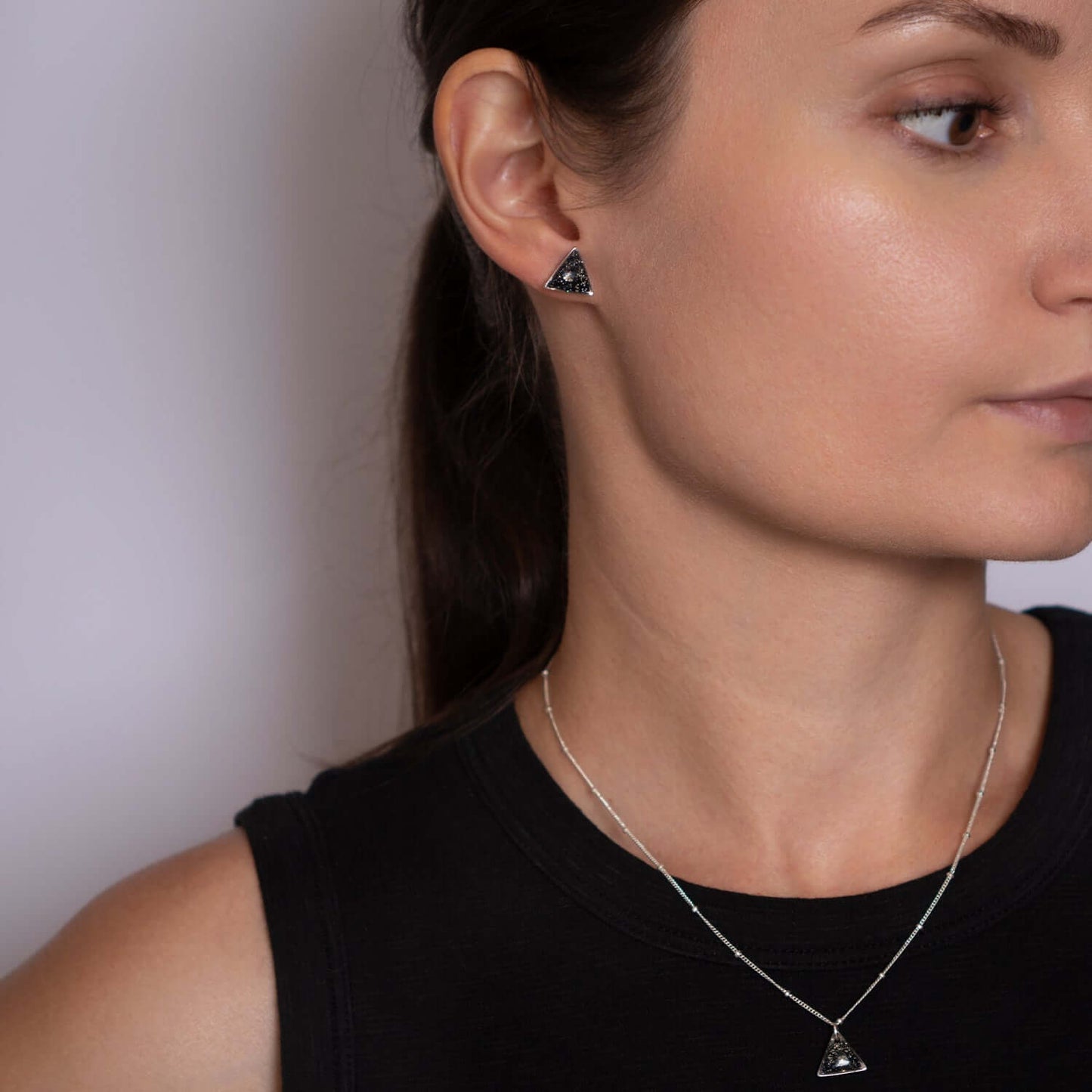 Galaxy Triangle Earrings