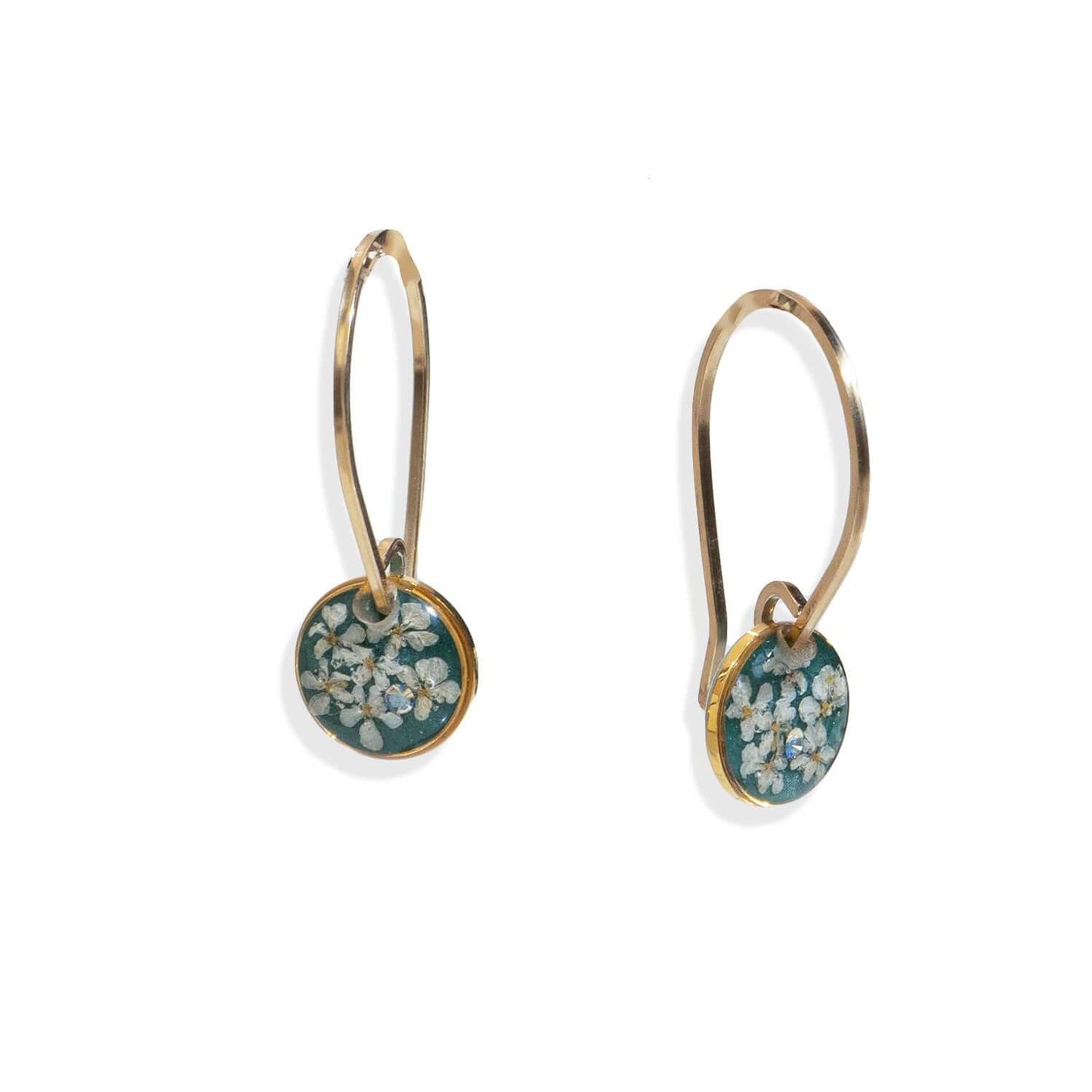 Minimalist Floral Hoop Earrings