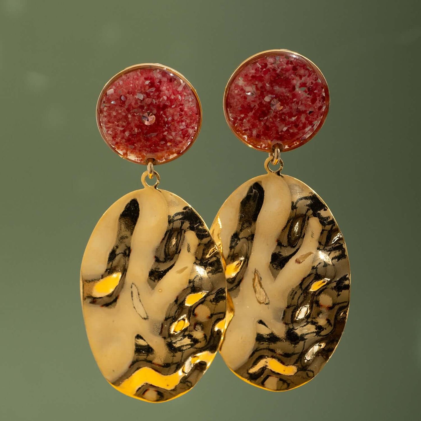 Rose Pink Statement Earrings
