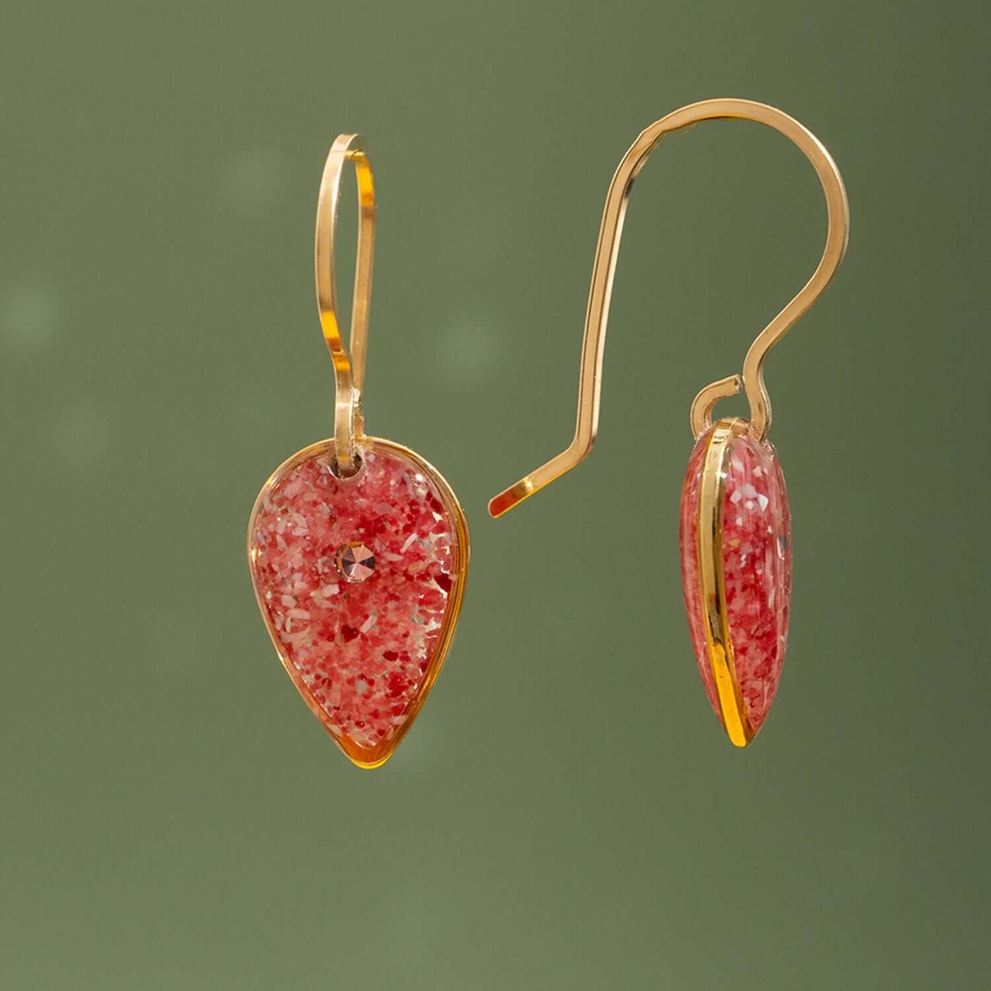 Rose Pink Drop Earrings