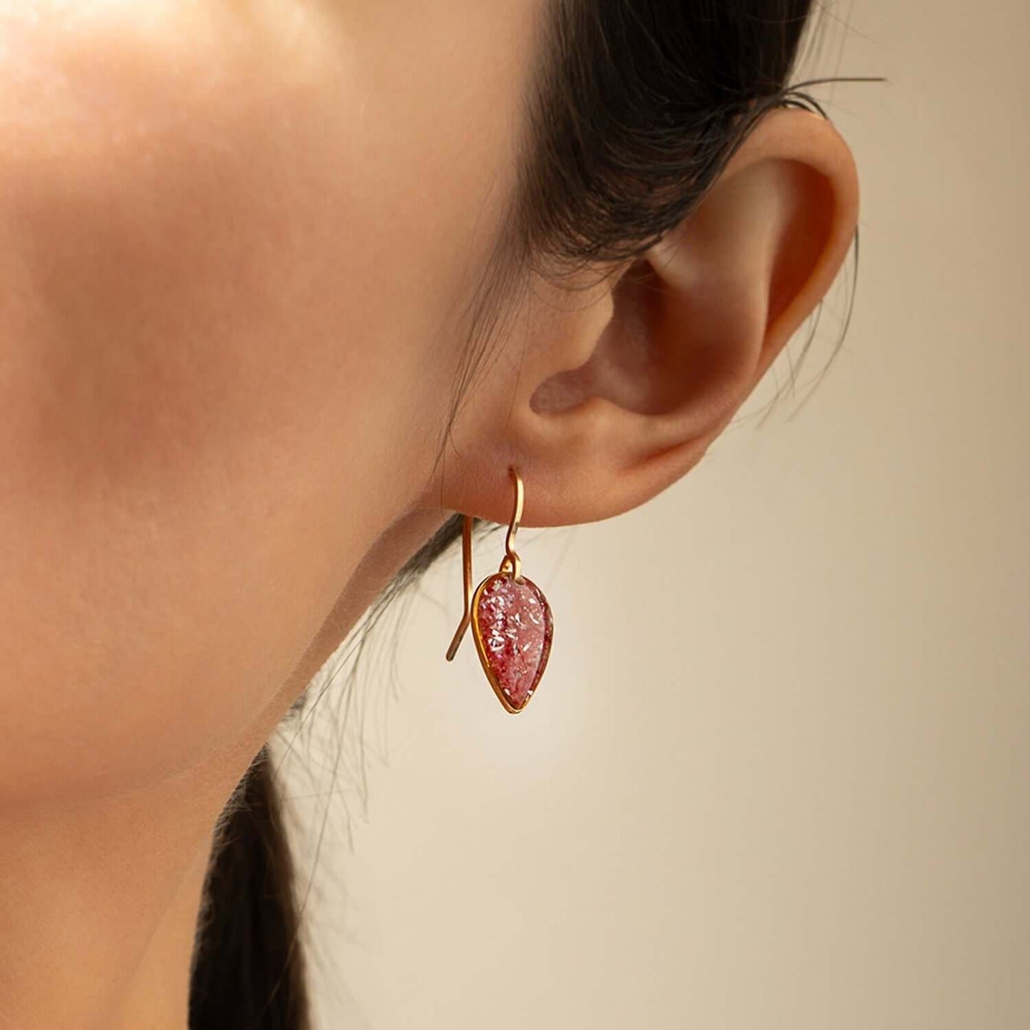 Rose Pink Drop Earrings