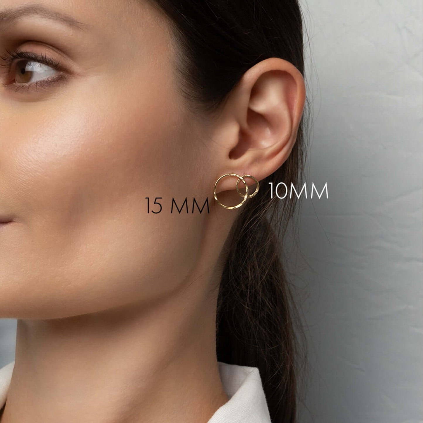 Open Circle Stud Earrings