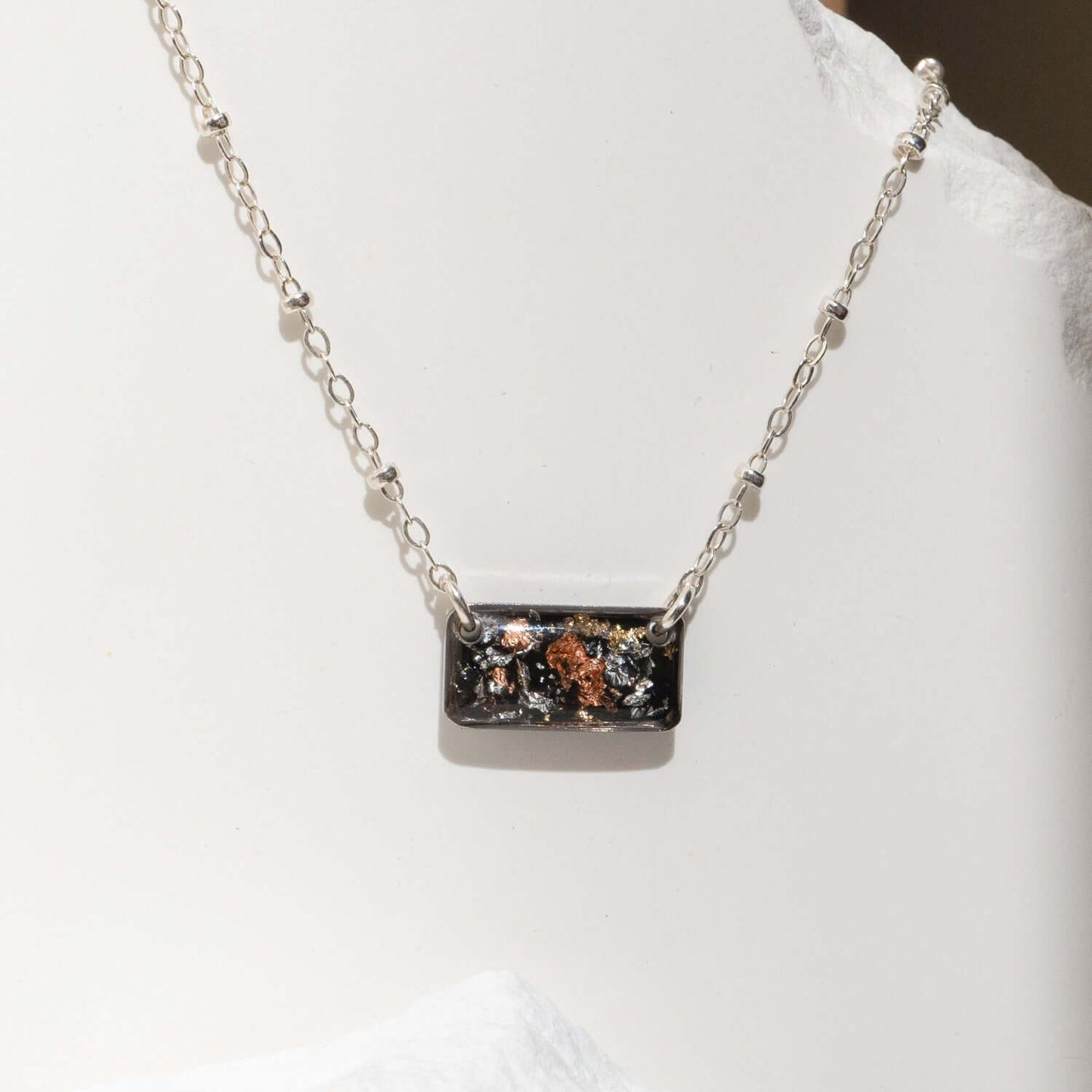 Mini Bar Necklace in Silver