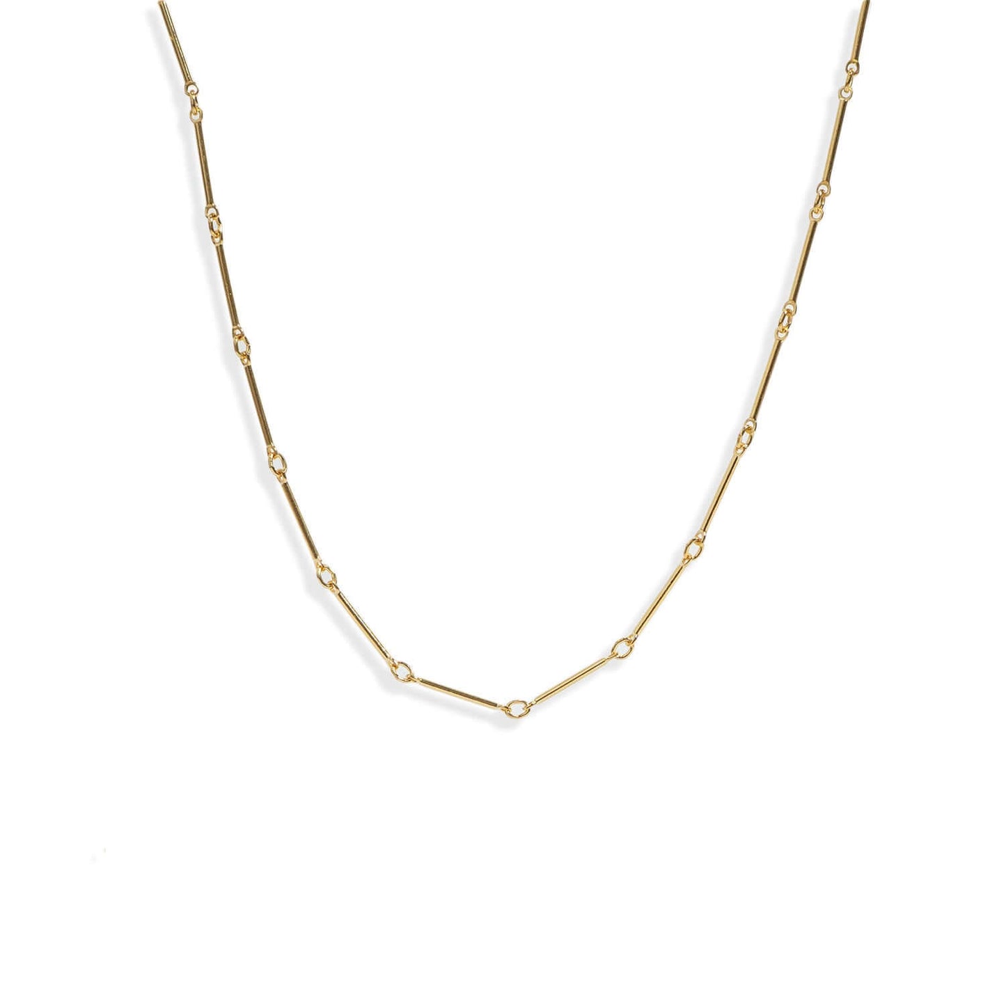 gold filled Bar Link Necklace