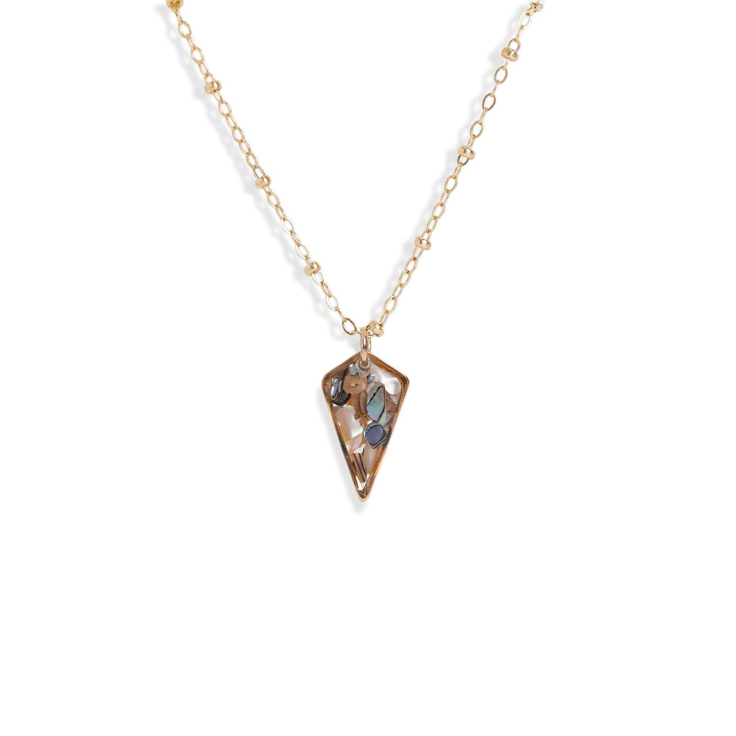 Diamond Abalone Shell Necklace