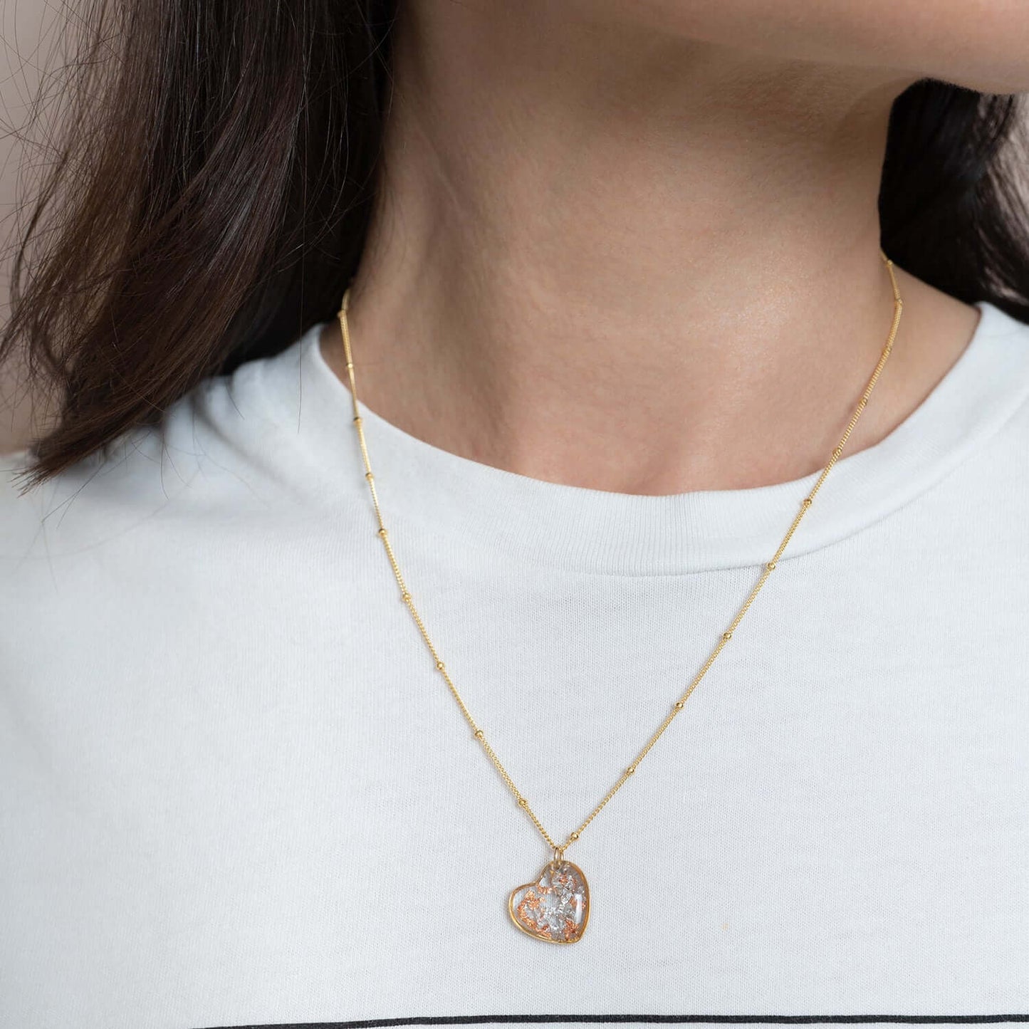 Ice Foils Heart Necklace