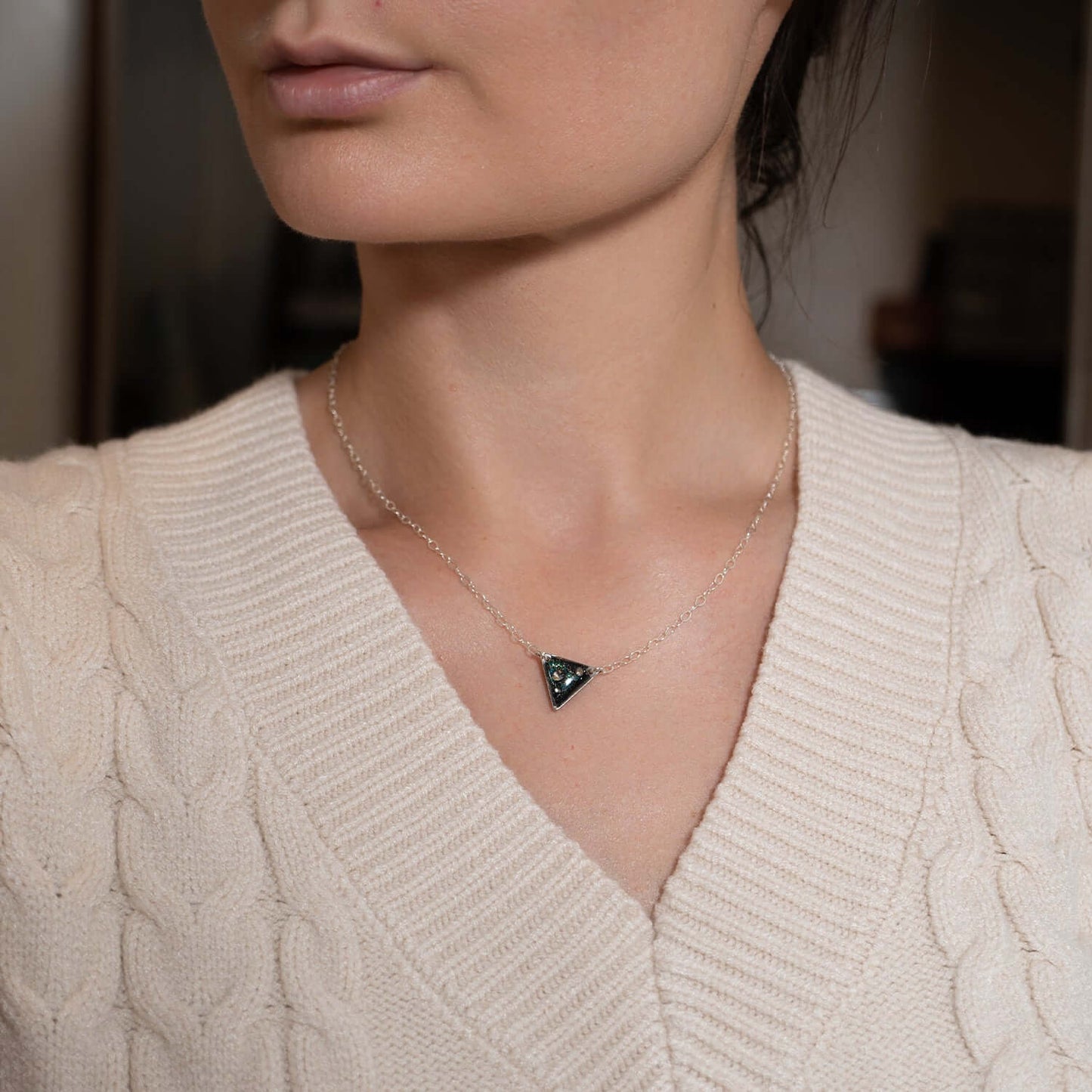Galaxy Triangle Necklace