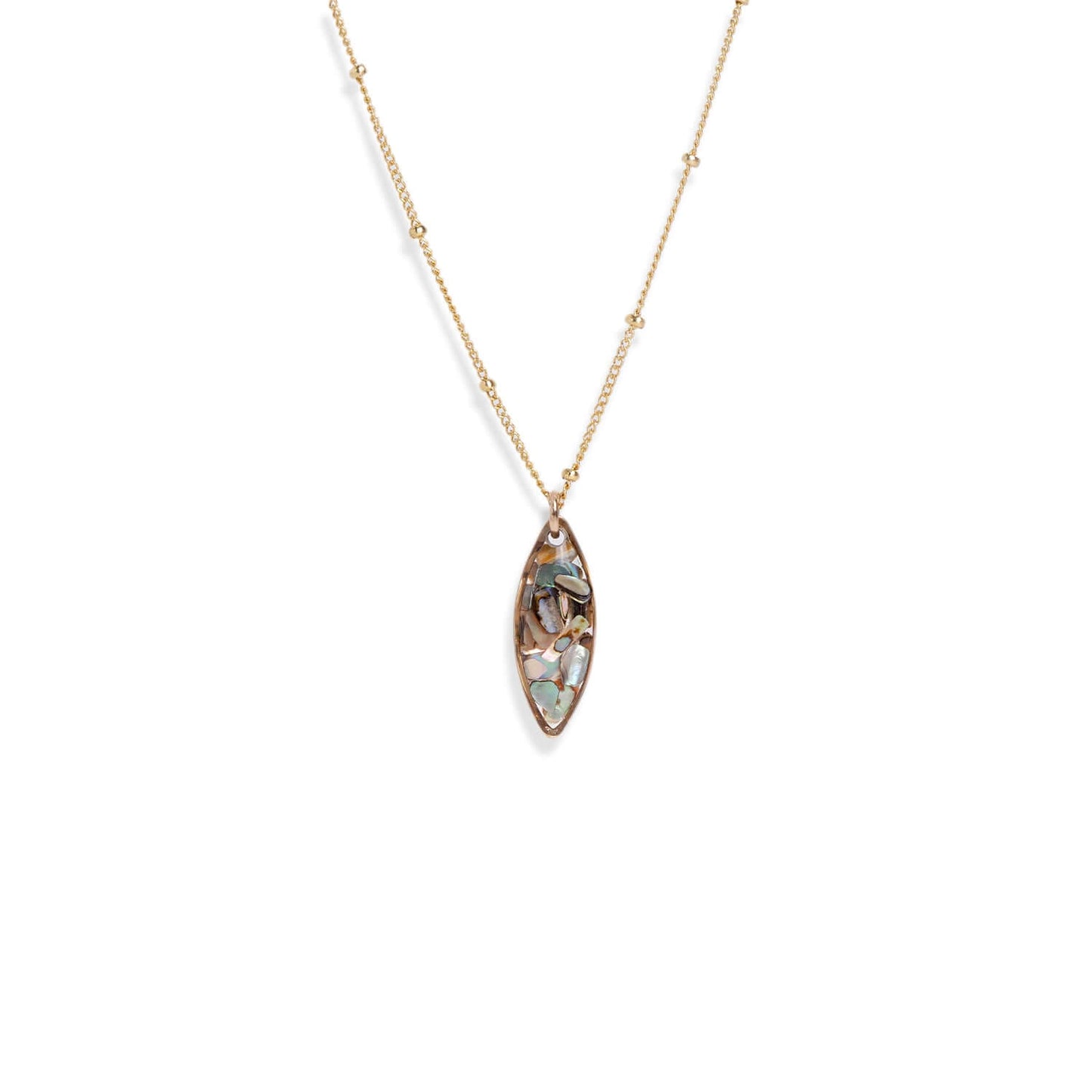 Oval Abalone Shell Necklace