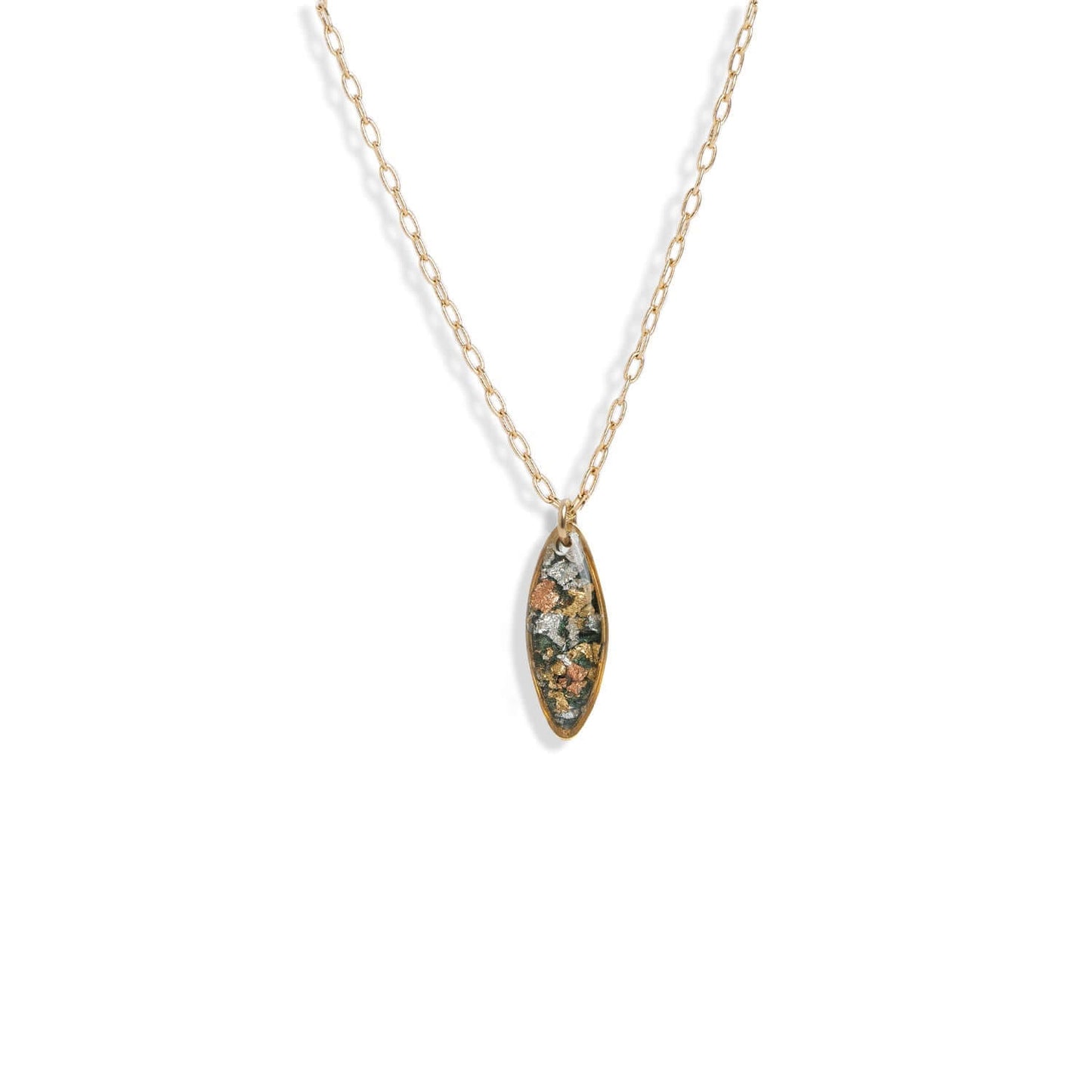 Oval Shimmer Foils Necklace