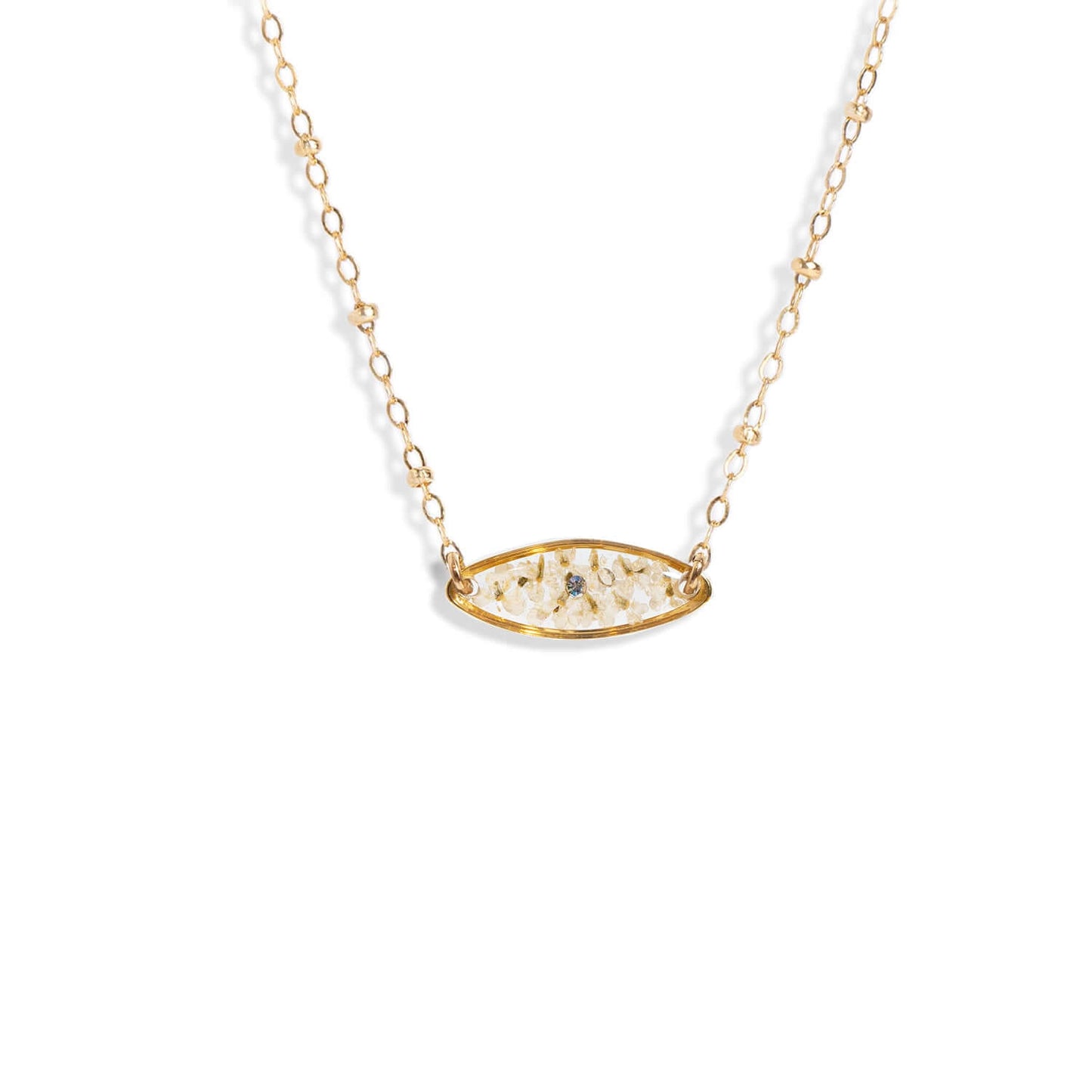 Oval Flower Necklace