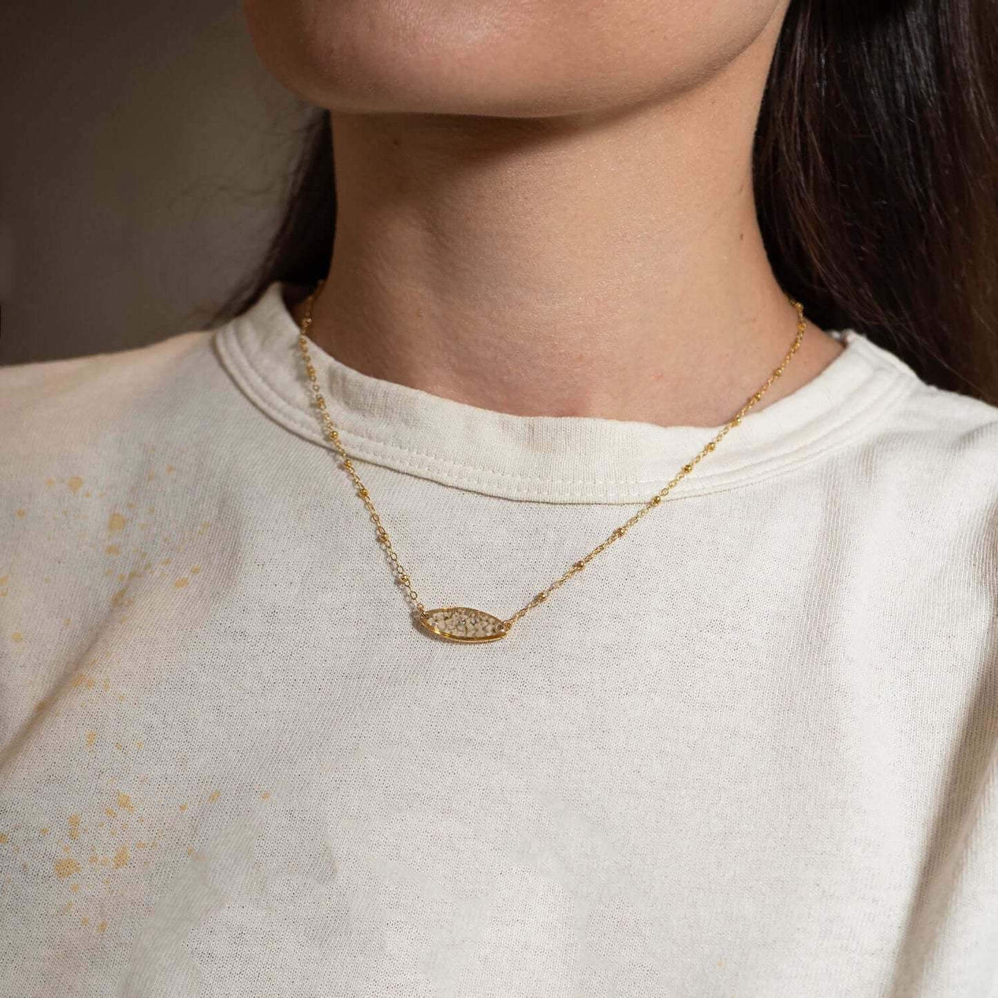 Oval Flower Necklace