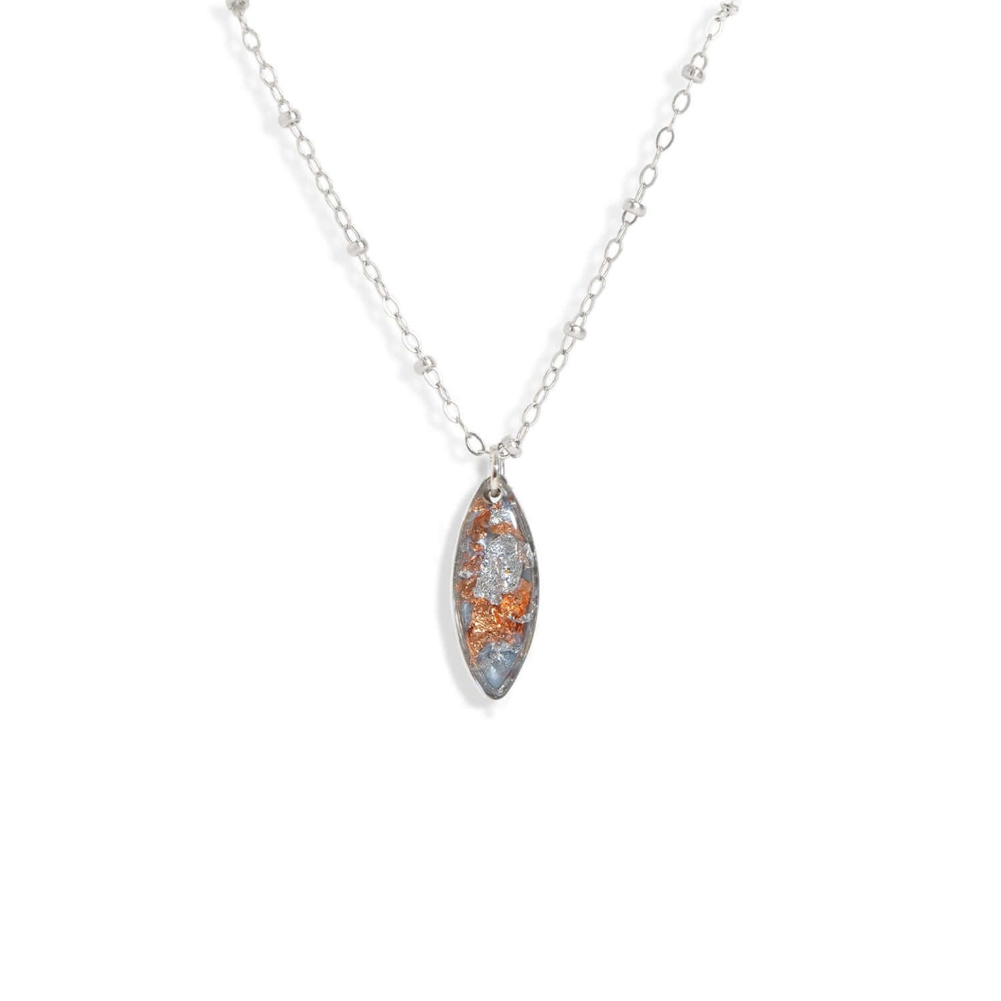 Oval Vanilla Sky Necklace in Silver