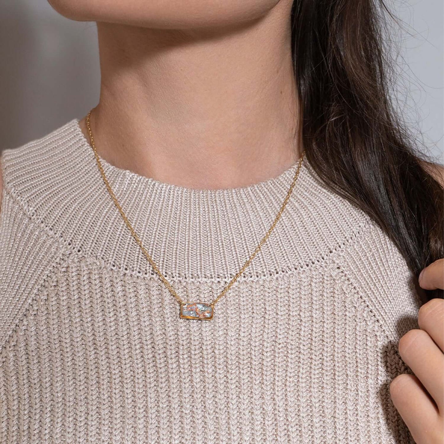 Dainty Bar Vanilla Sky Necklace