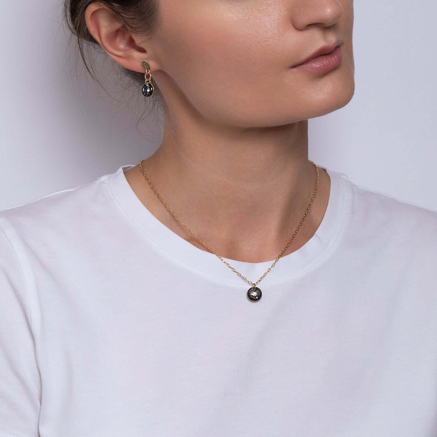 Dainty Triangle Galaxy Necklace