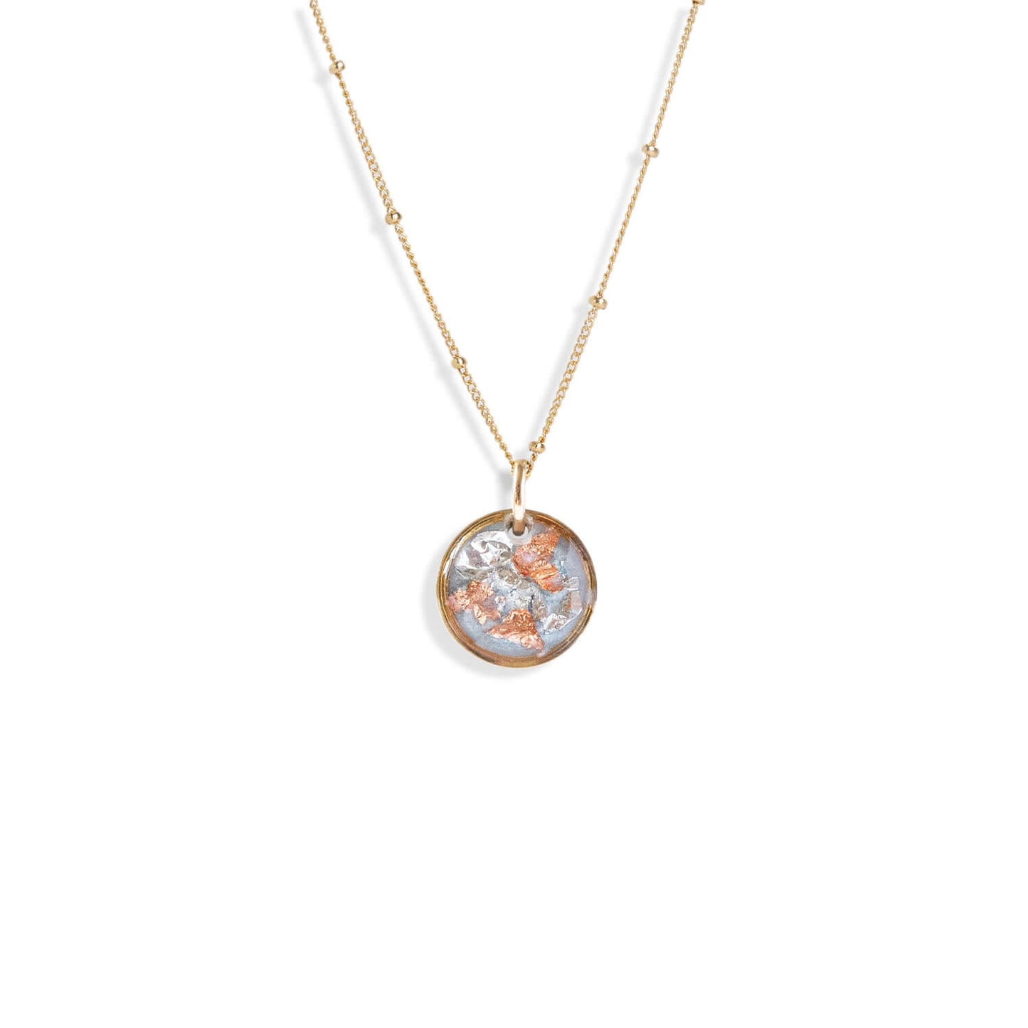 Small Circle Shimmering Necklace