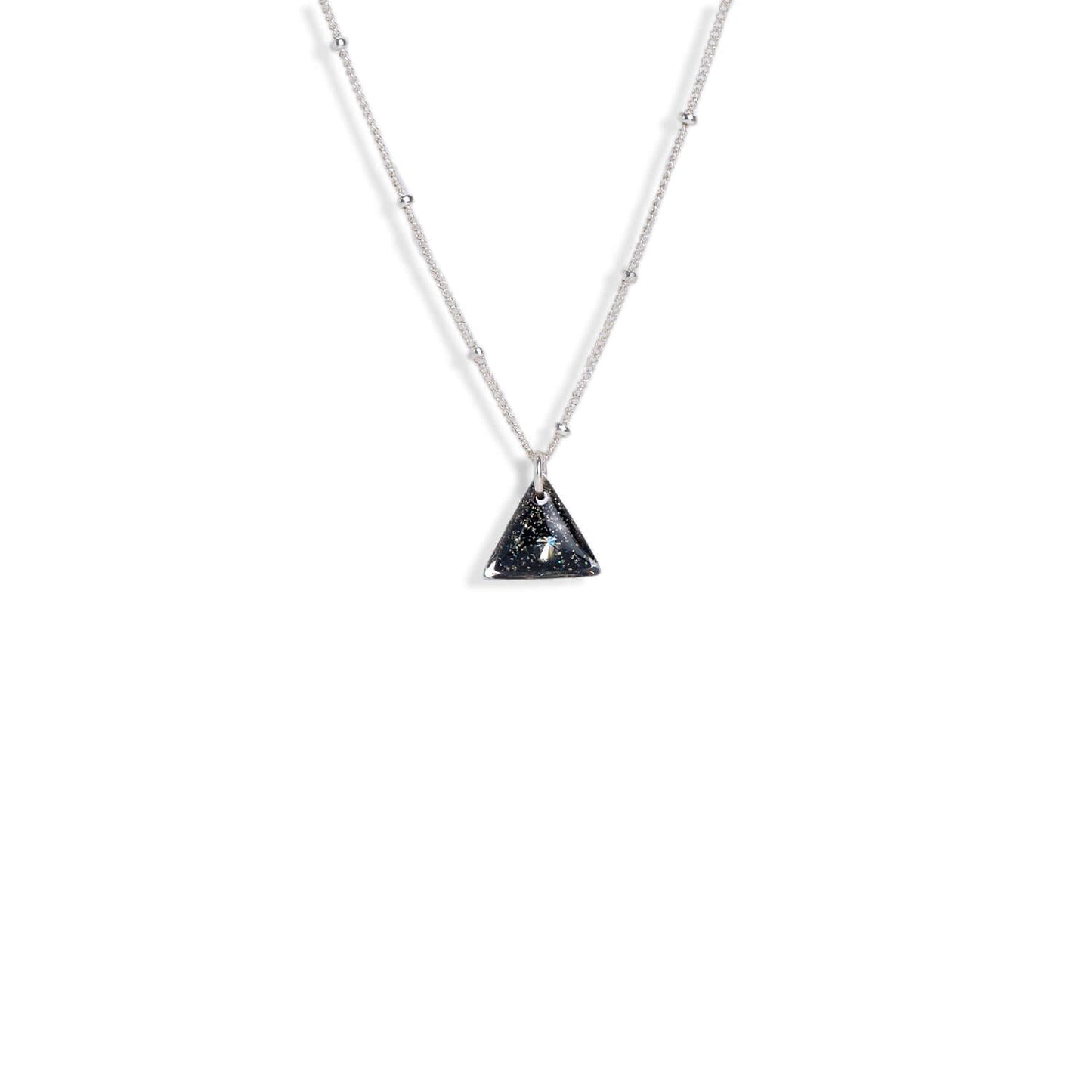 Silver Triangle Galaxy Necklace