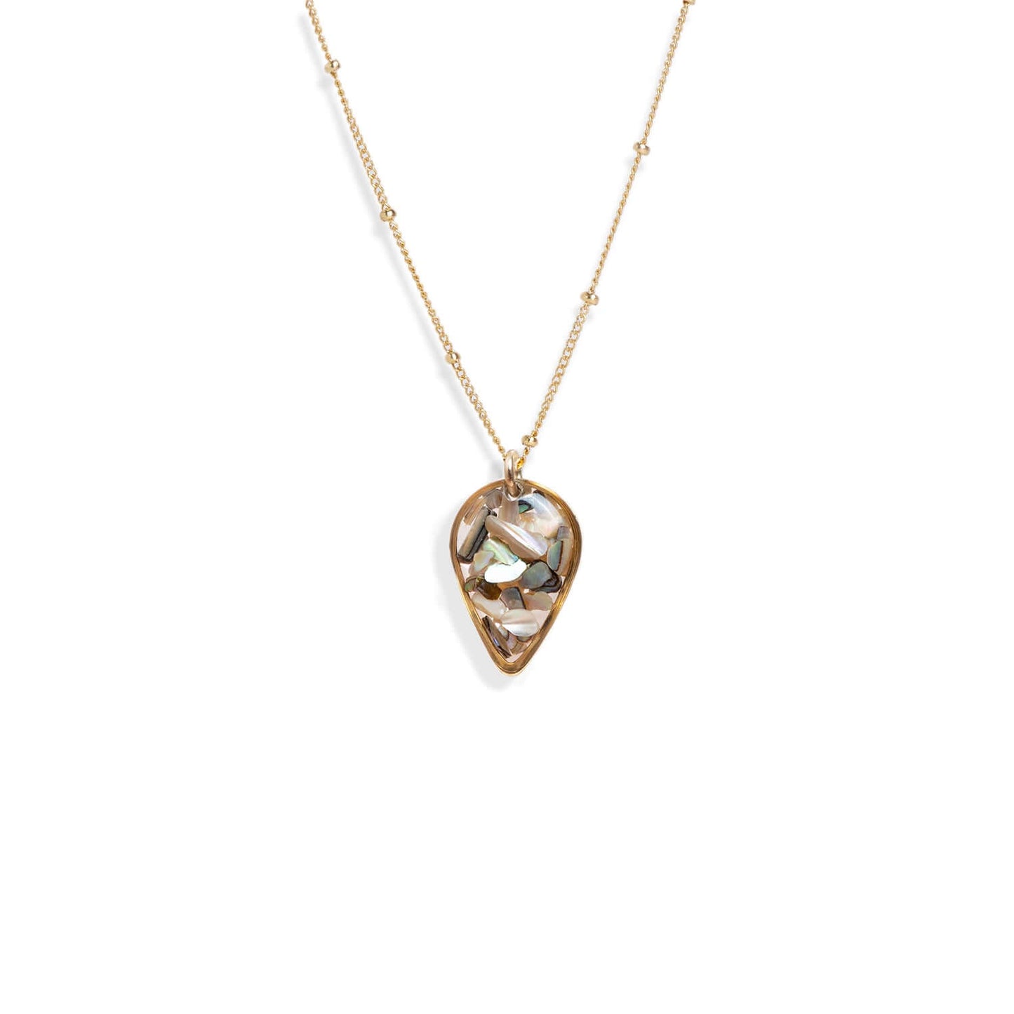 Teardrop Abalone Shell Necklace