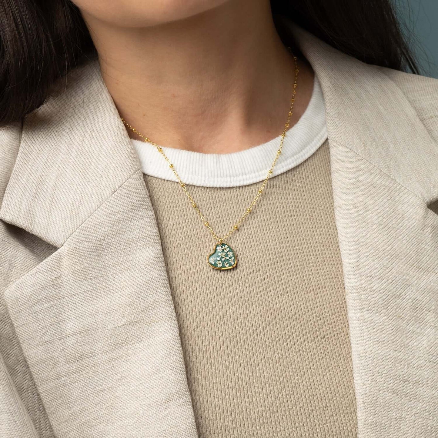 Heart Flower Necklace