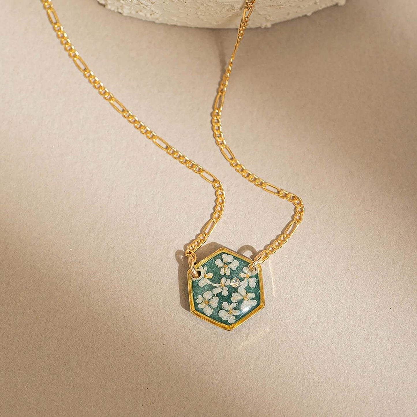Hexagon Flower Necklace