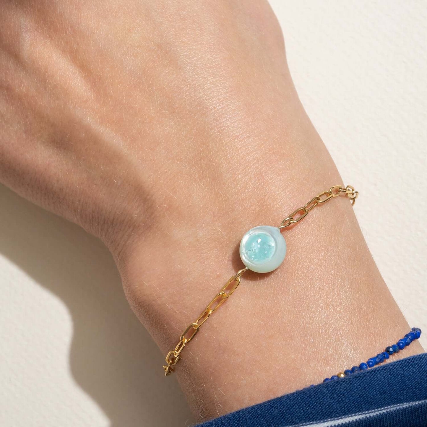 Pearl Turquoise Round Bracelet