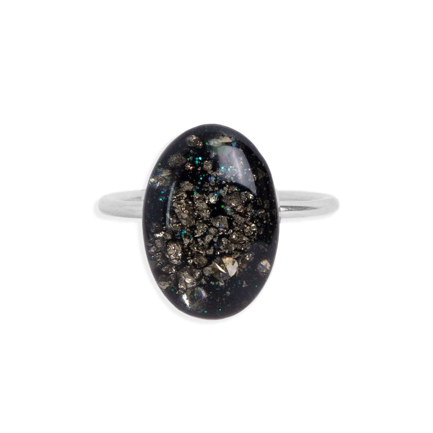 925 deals Sterling Silver Galaxy Druzy Ring