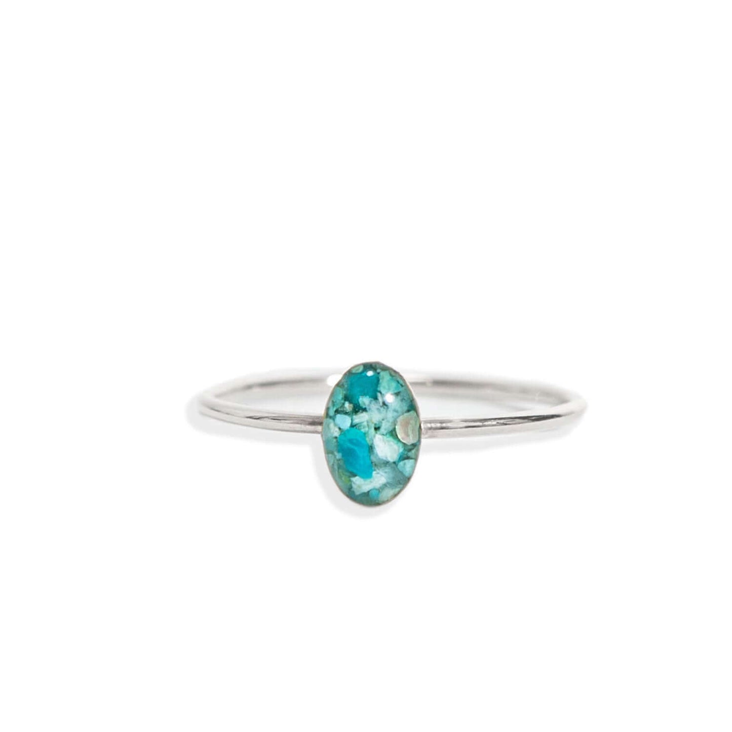 Tiny Oval Gemstone Ring