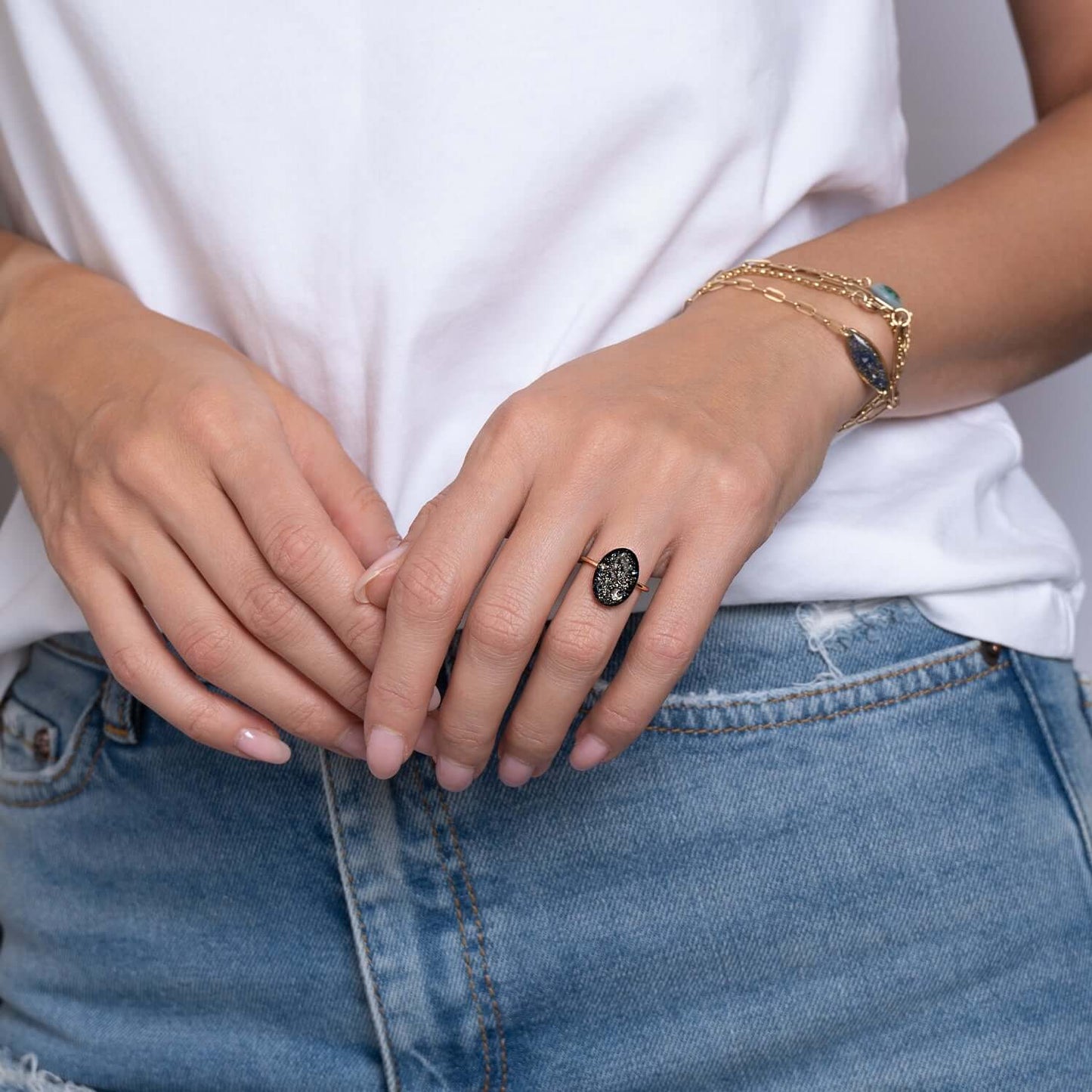Statement Oval Galaxy Ring