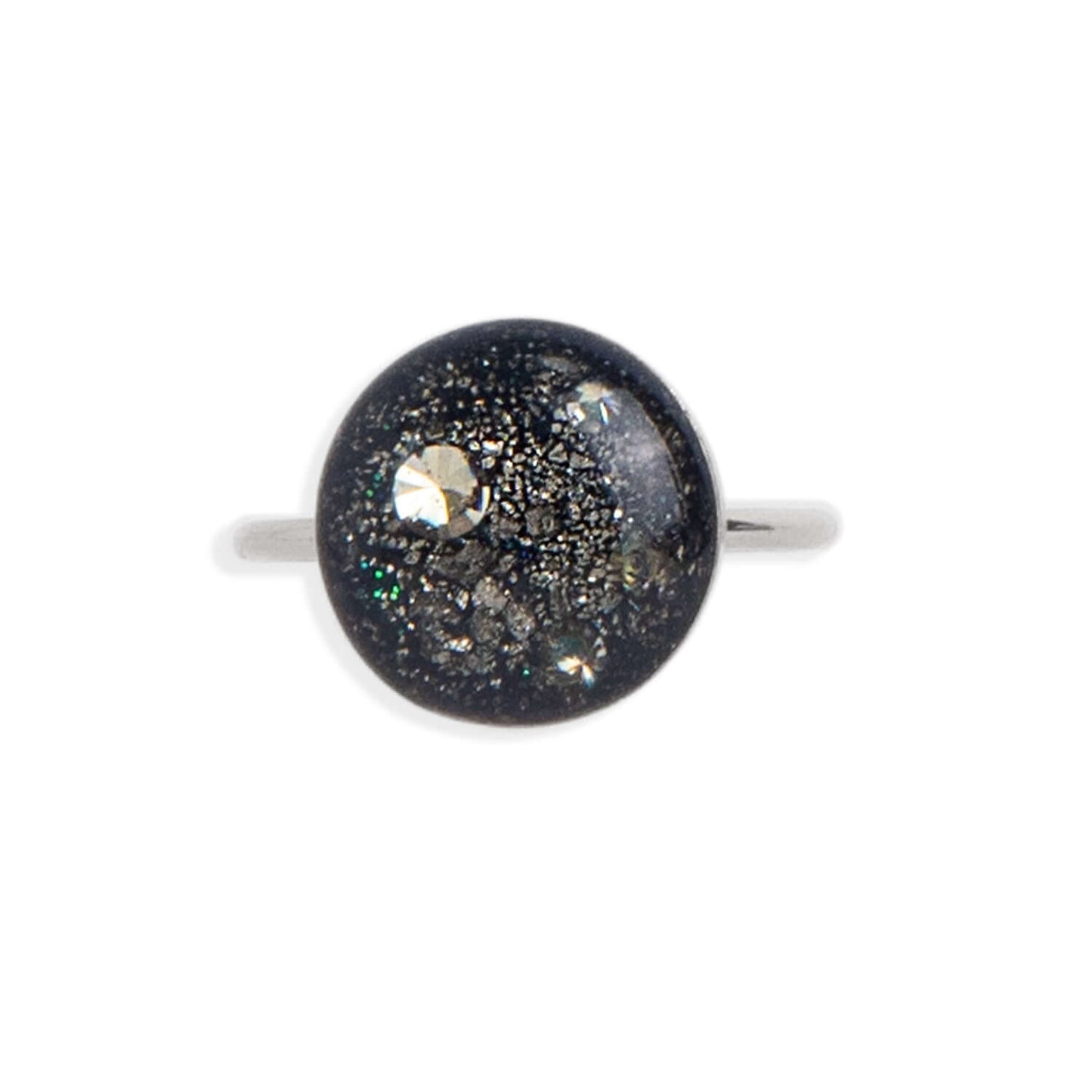 Statement Round Galaxy Ring in Streling Silver