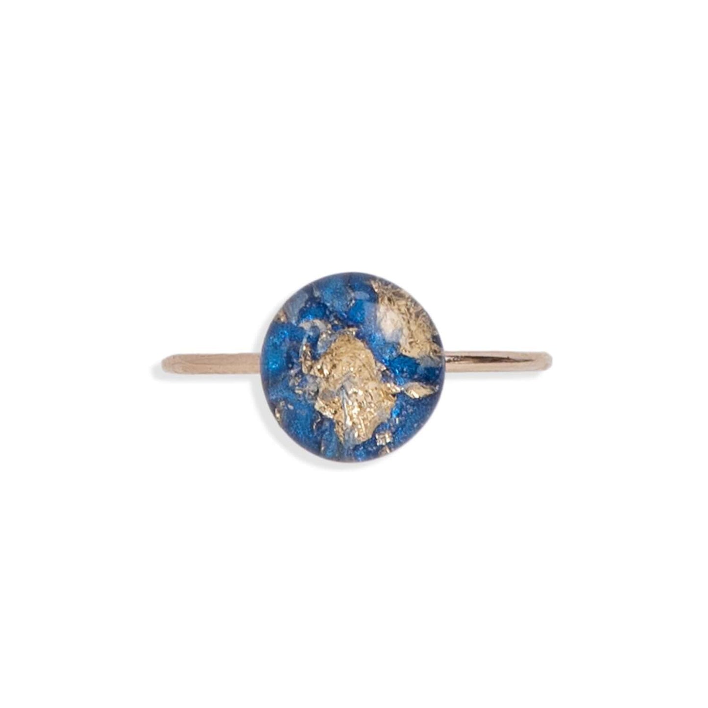 Blue and Gold Round Ring