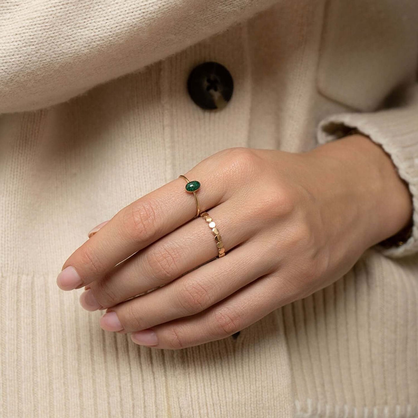 Statement Dot Ring in gold filled