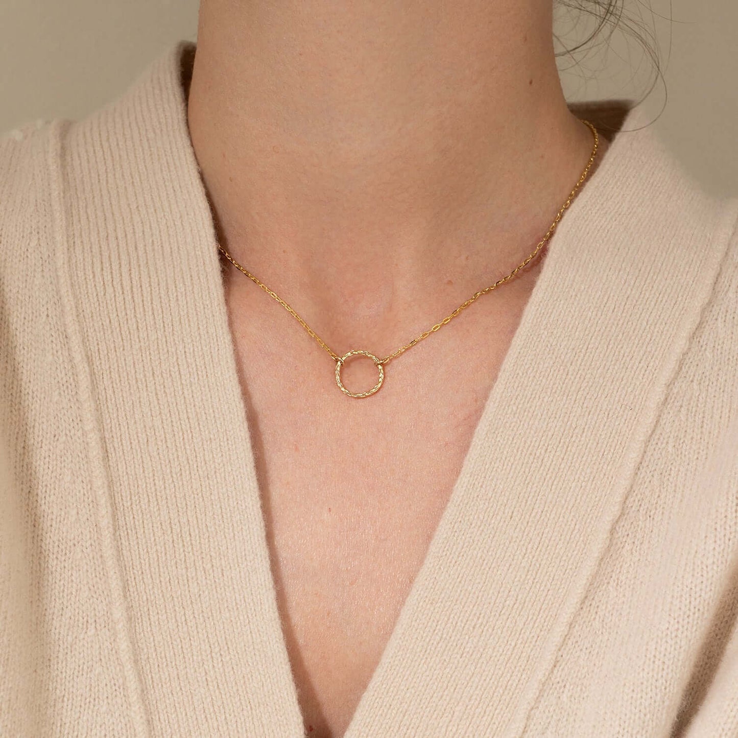 Snake Skin Circle Necklace