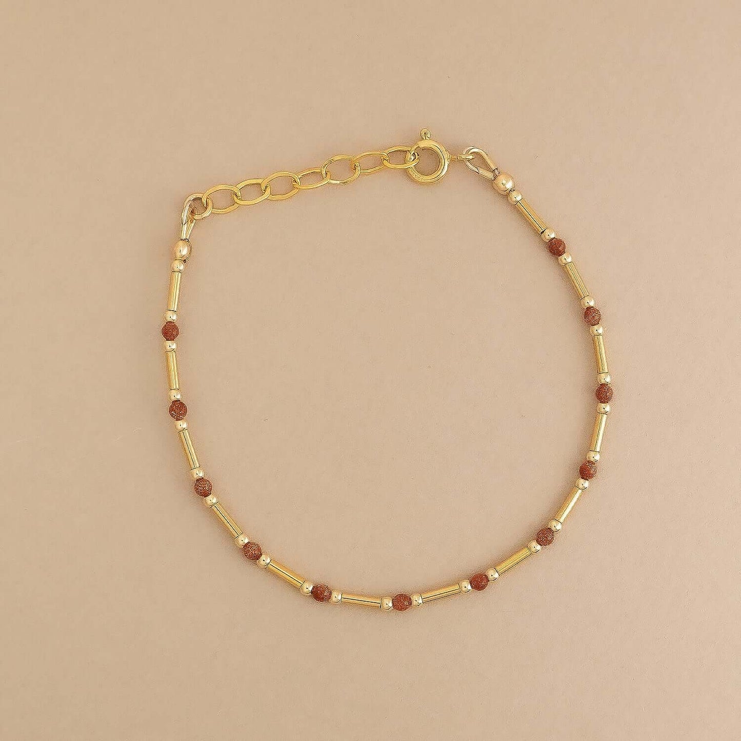 Sunstone Beaded Bracelet