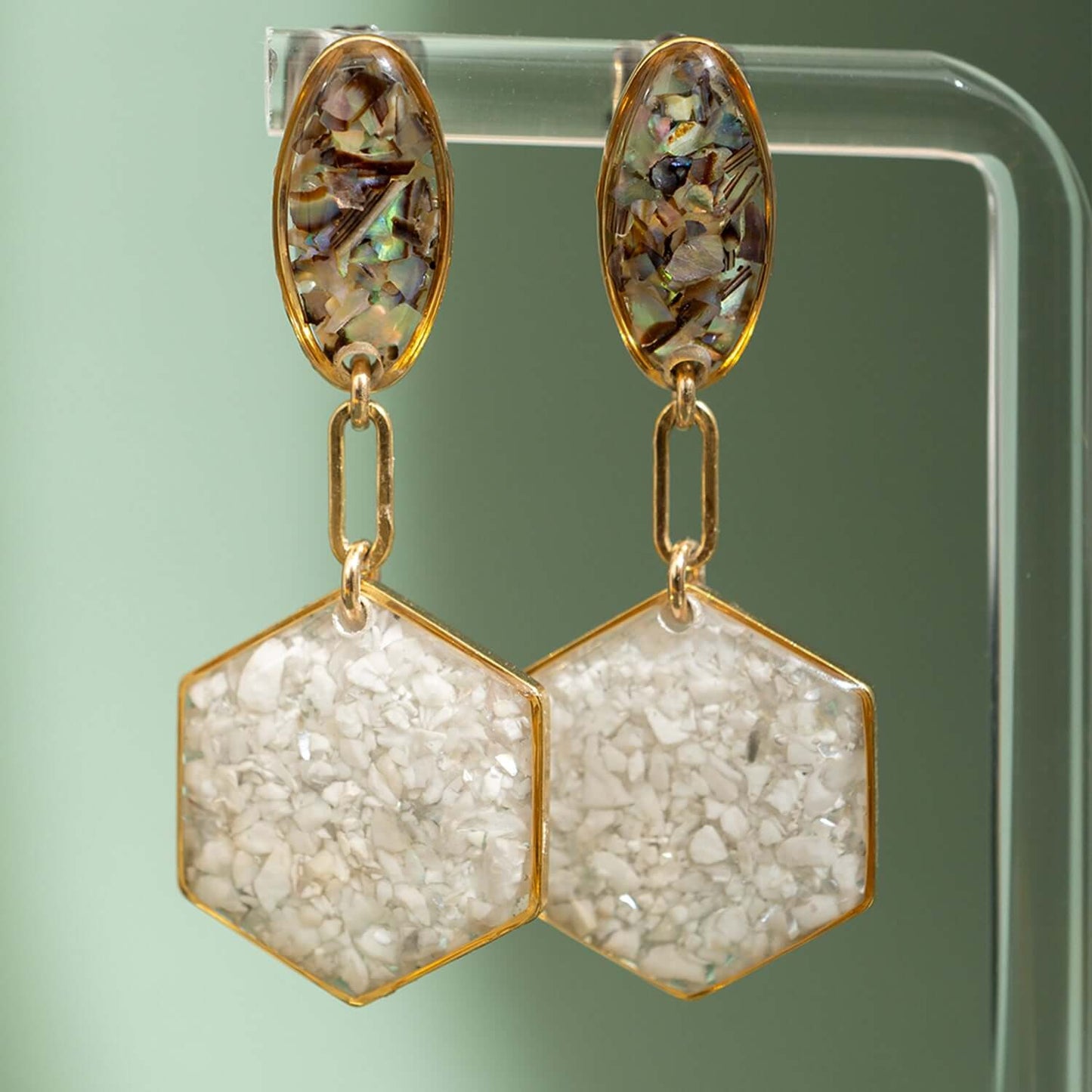 Mix Gem Statement Earrings
