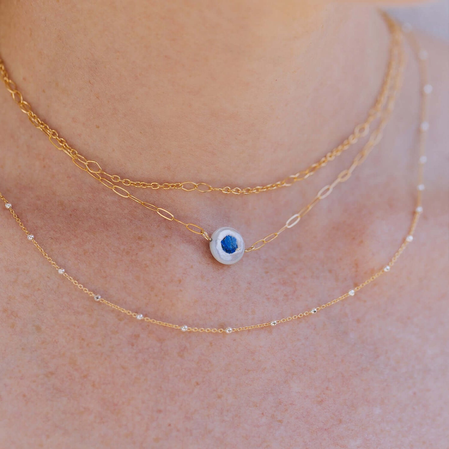 Pearl Color Pop Round Necklace