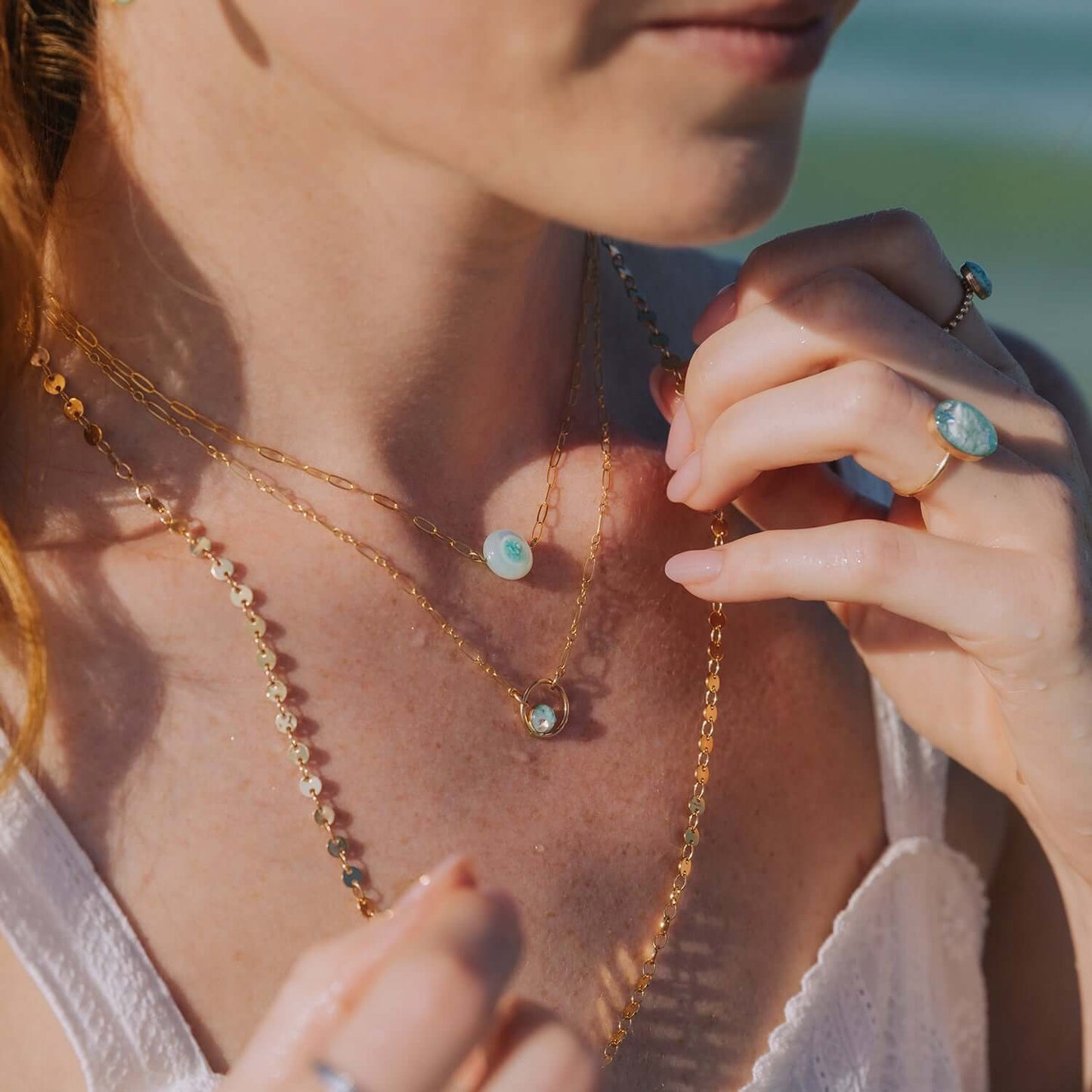 Pearl Color Pop Round Necklace