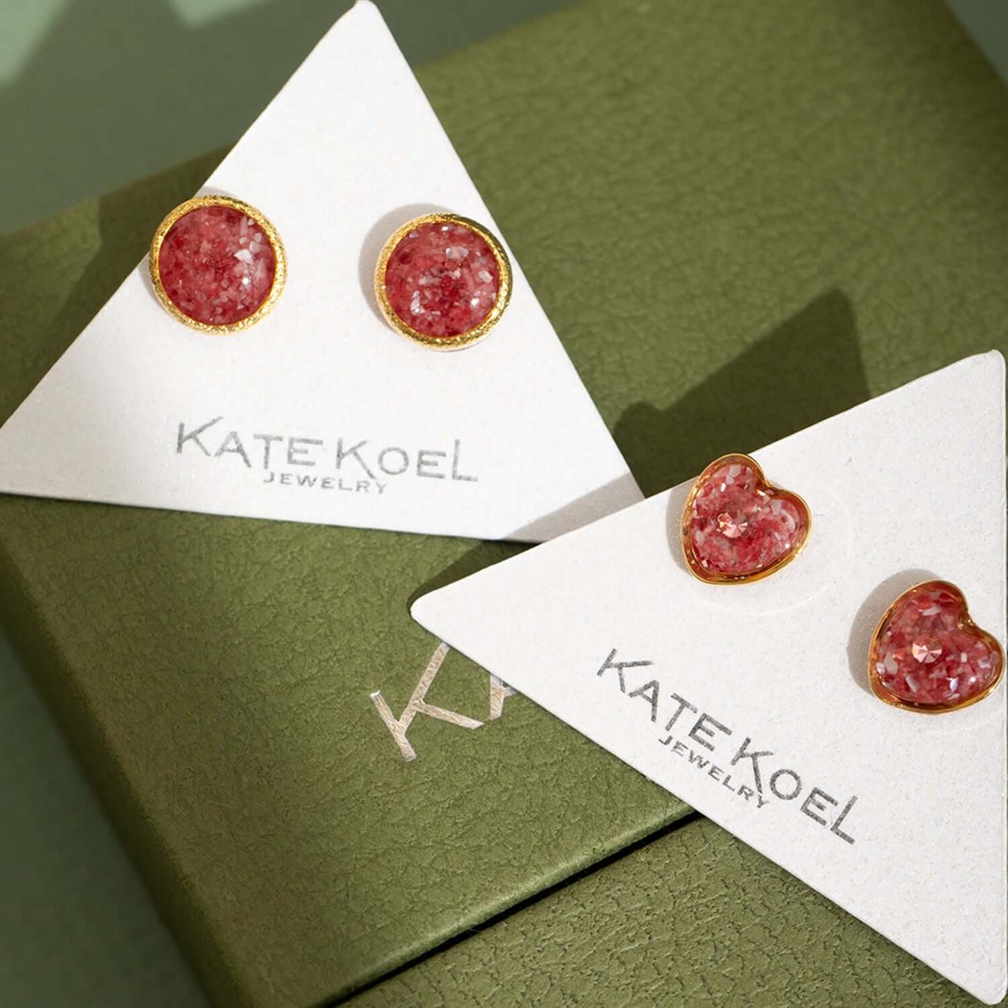 Rose Pink Stud Earrings