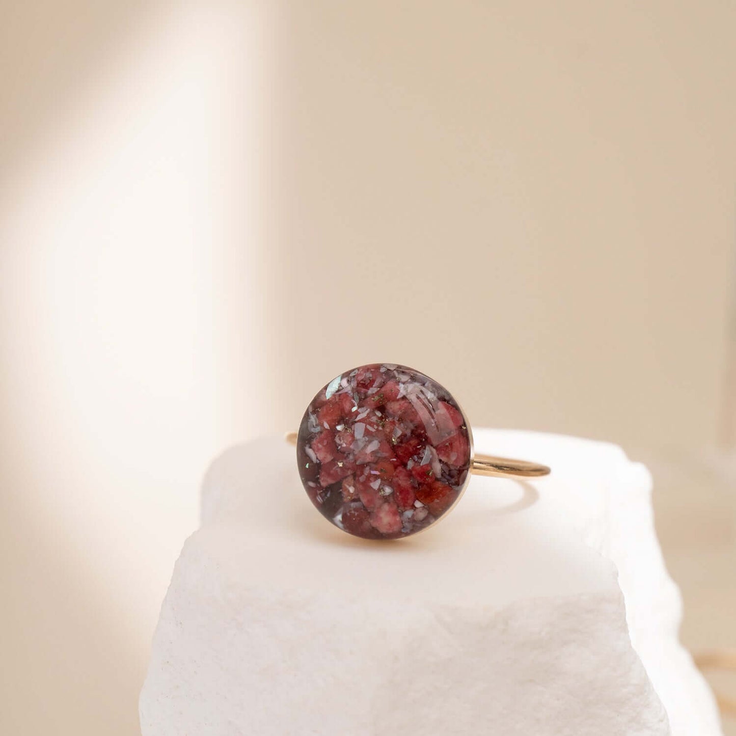 Rose Pink Statement Ring