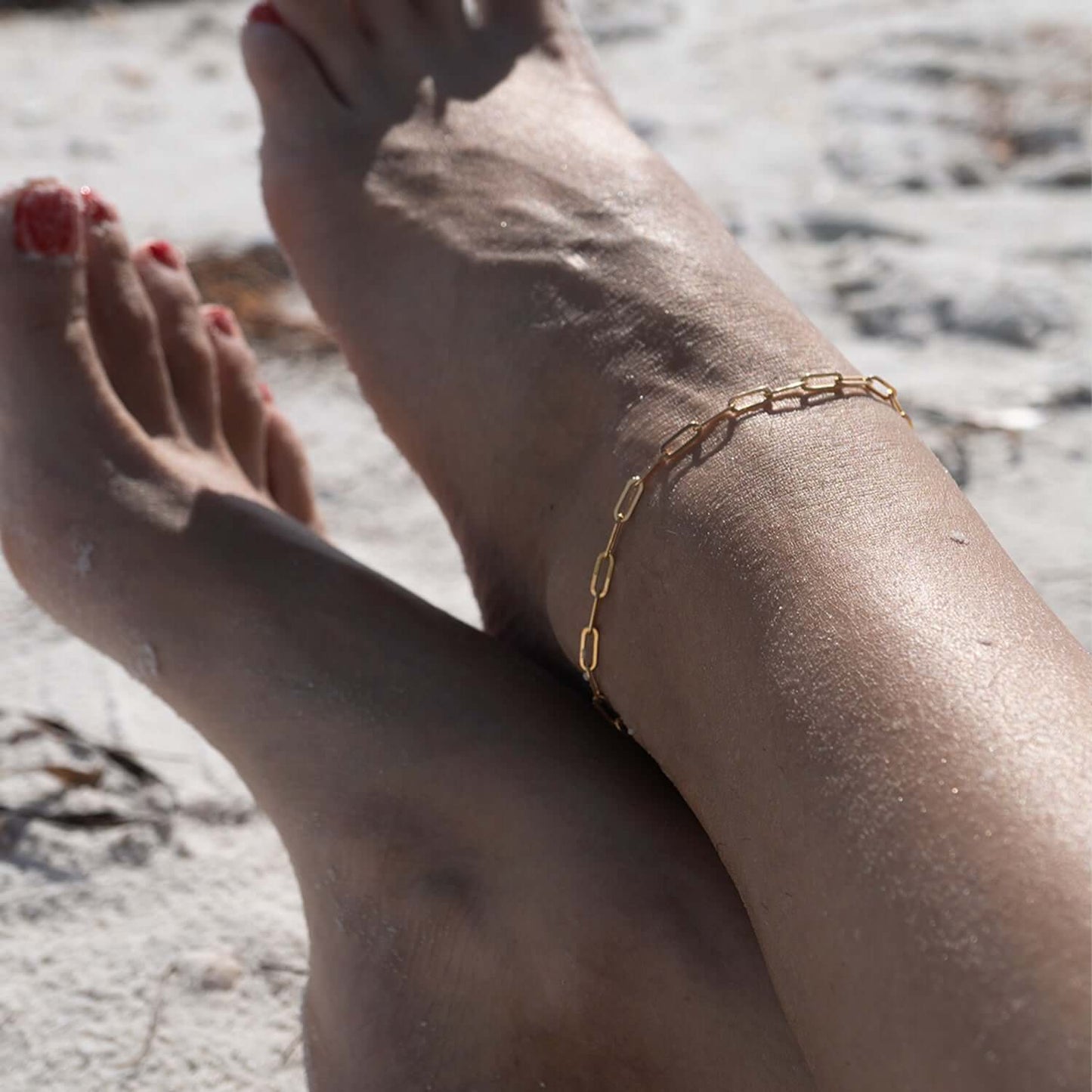 Paperclip anklet