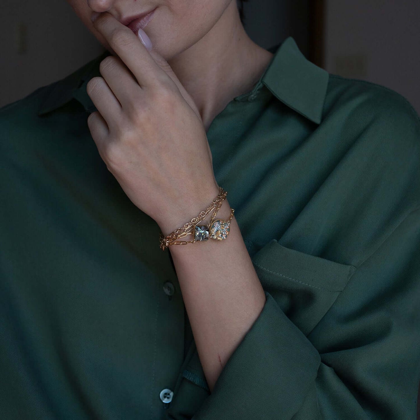 square Abalone Bracelet