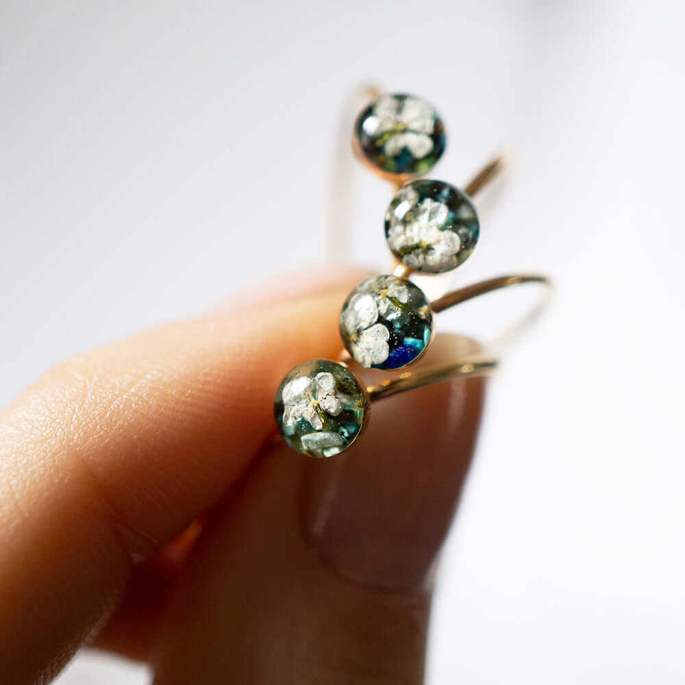 Tiny Flower Turquoise Ring